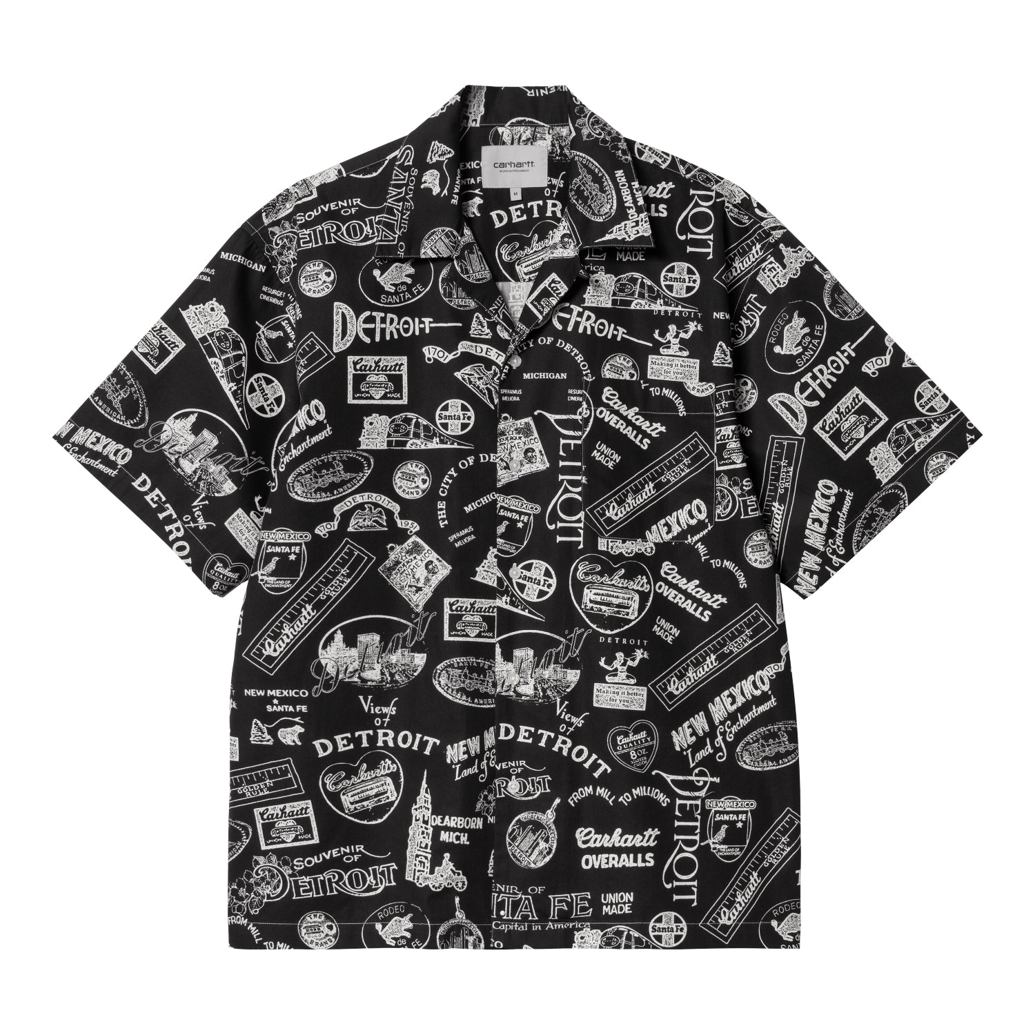 S/S STATE SOUVENIR SHIRT - State Souvenir Print, Black / Wax