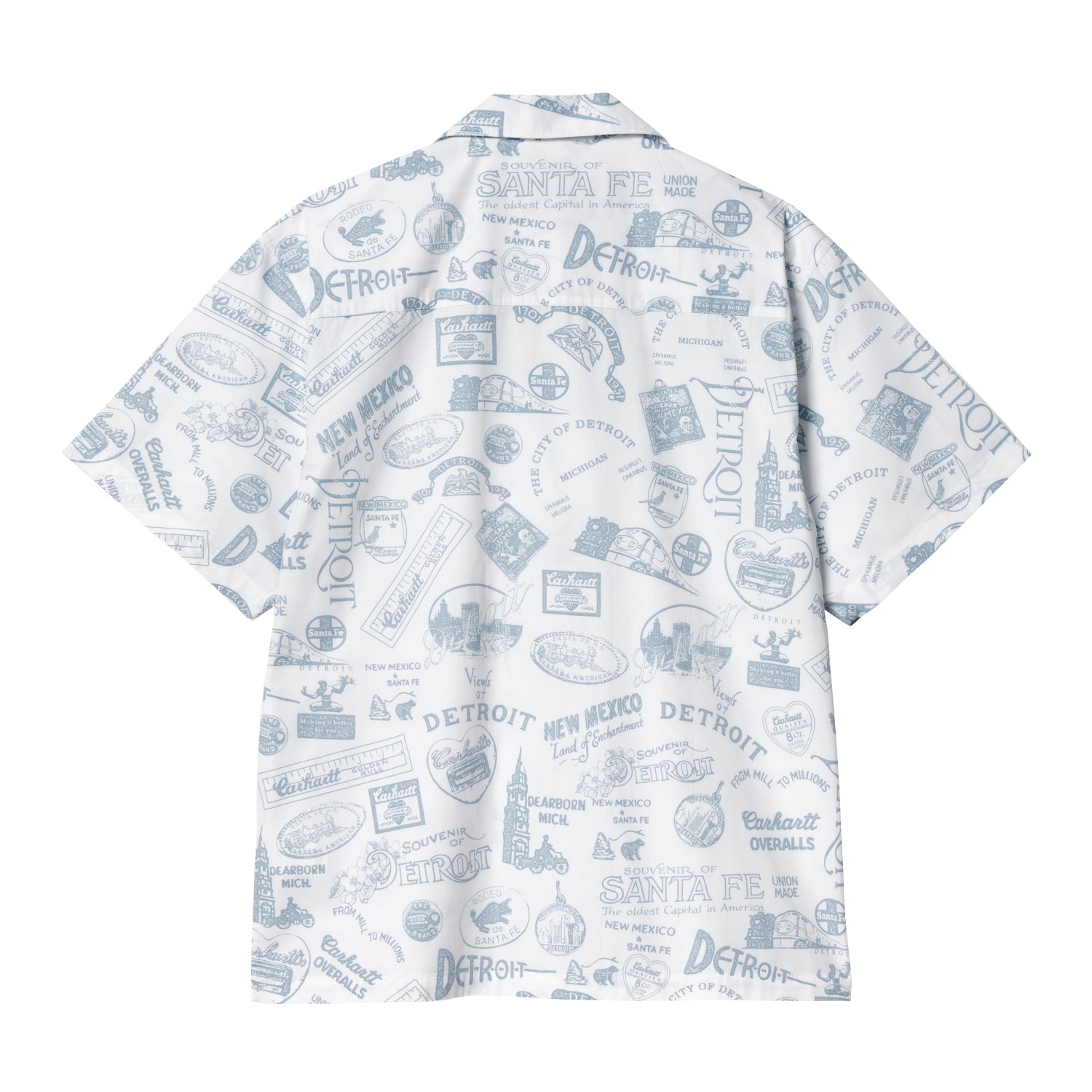 S/S STATE SOUVENIR SHIRT - State Souvenir Print, White / Frosted Blue
