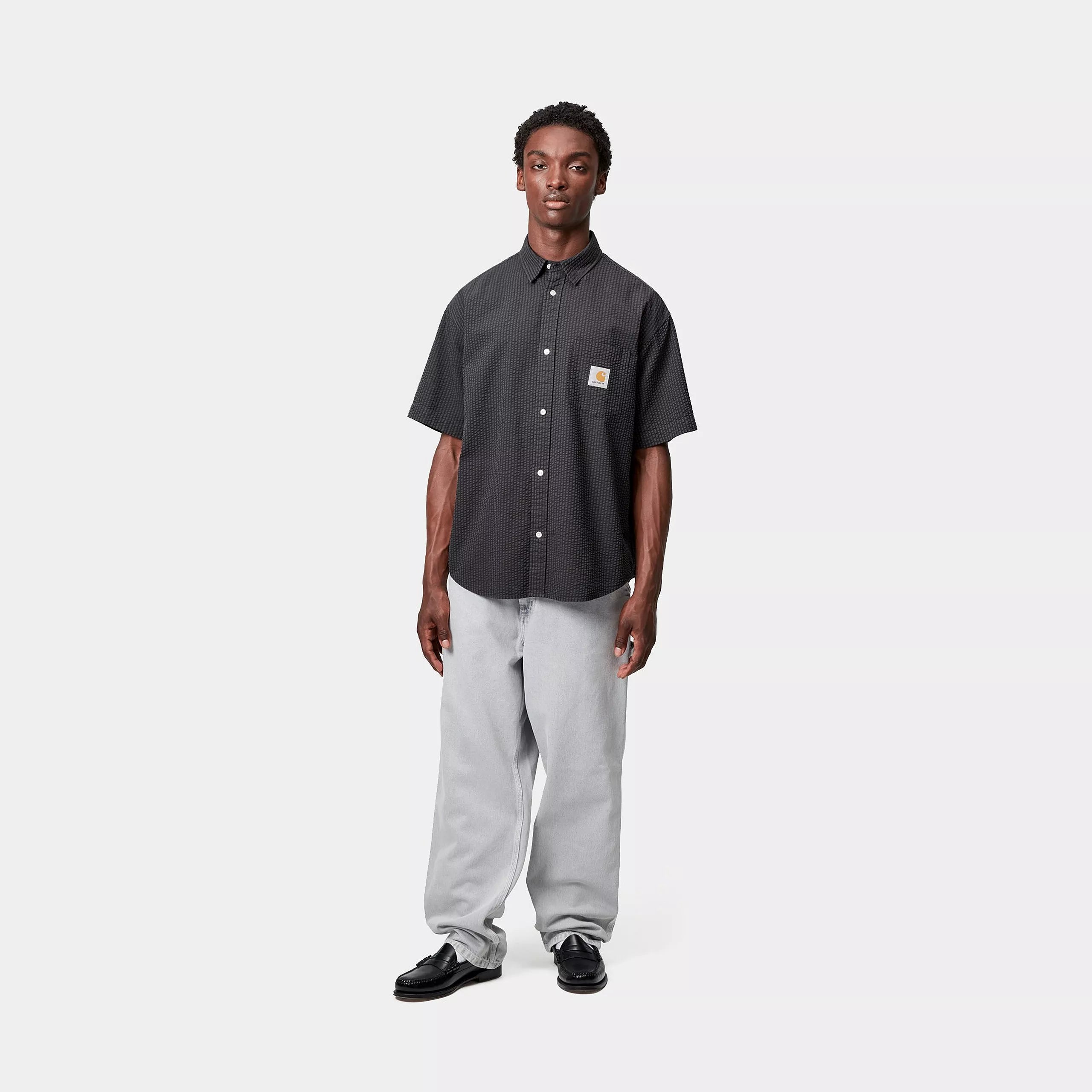 S/S TOLAND SHIRT - Toland Stripe, Black