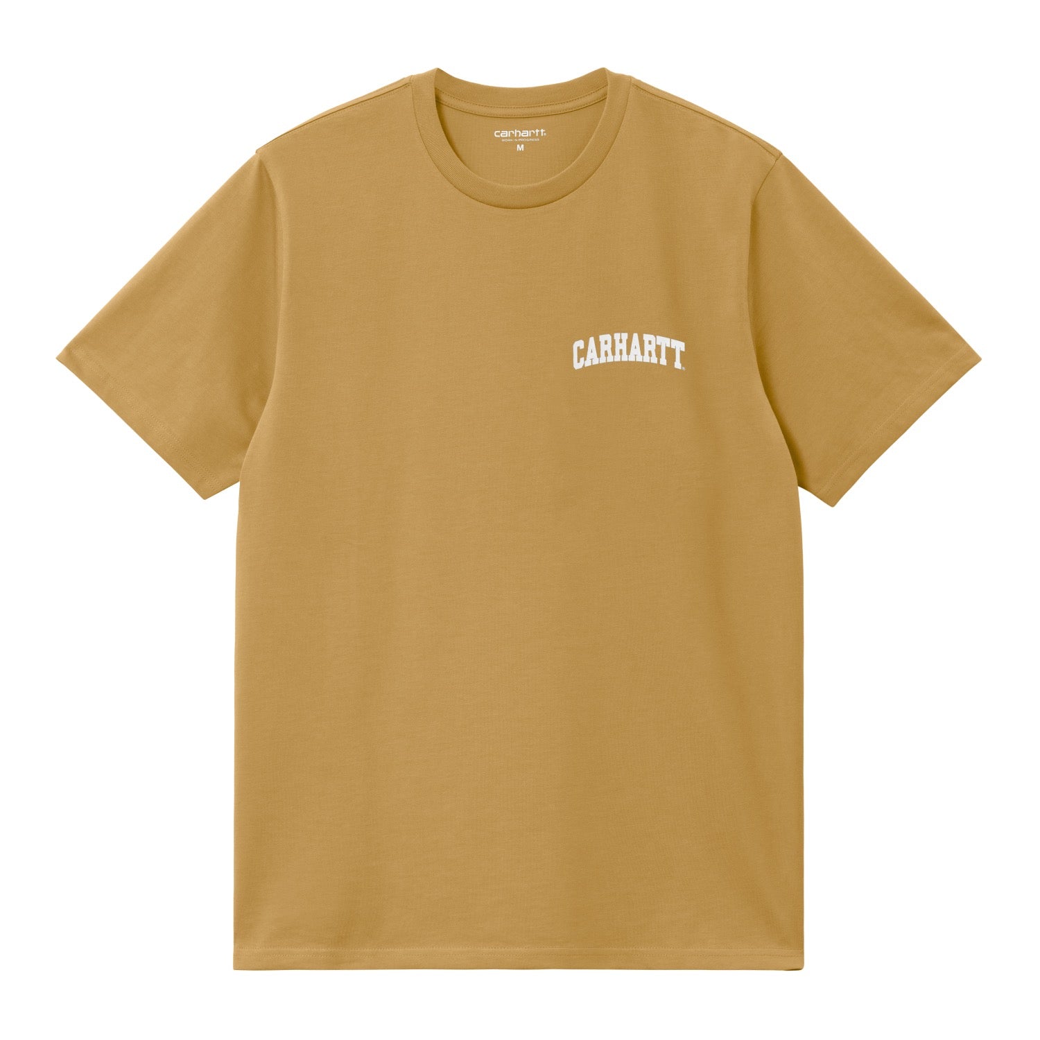 S/S UNIVERSITY SCRIPT T-SHIRT - Bourbon / White