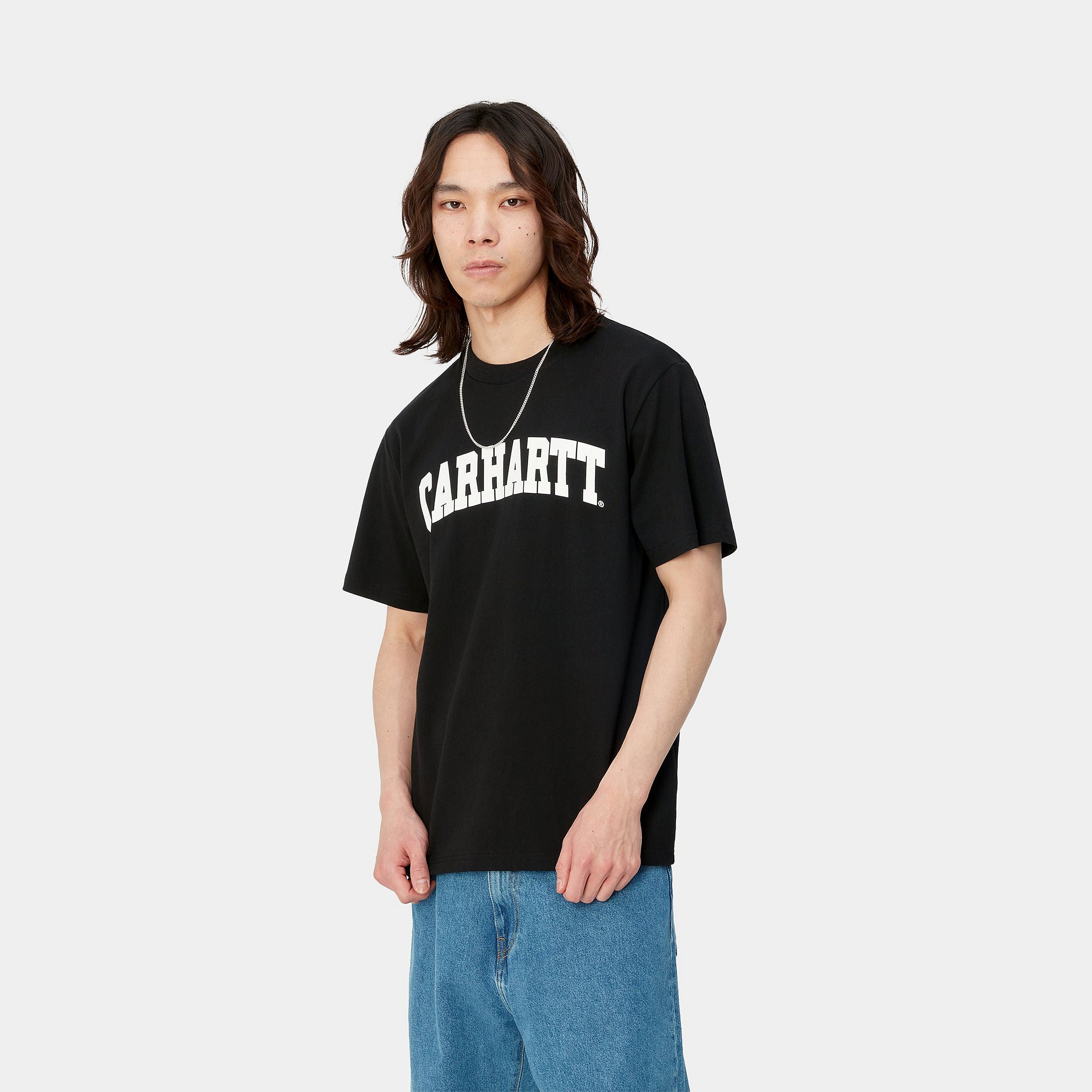 S/S UNIVERSITY T-SHIRT - Black / White