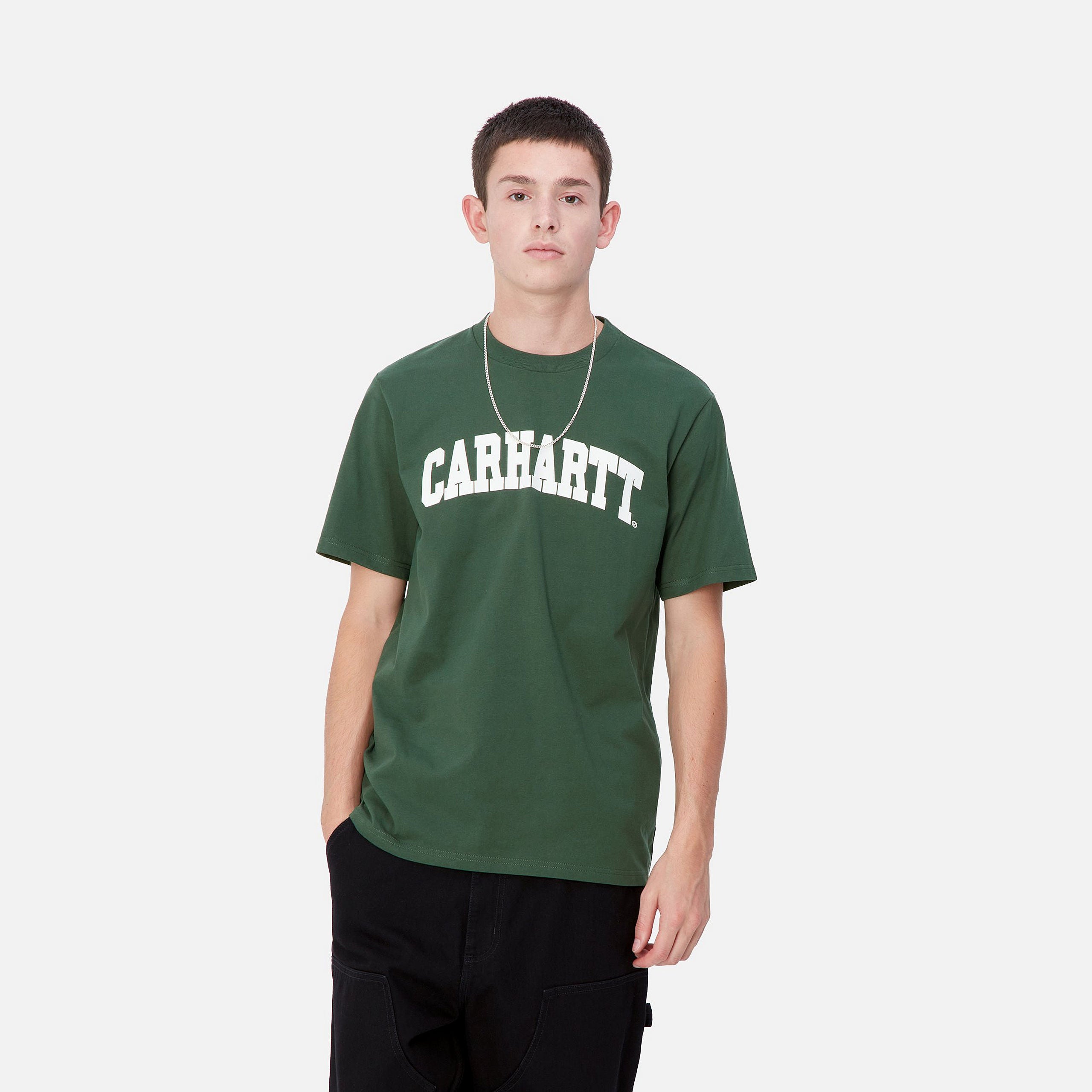 S/S UNIVERSITY T-SHIRT - Sycamore Tree / White