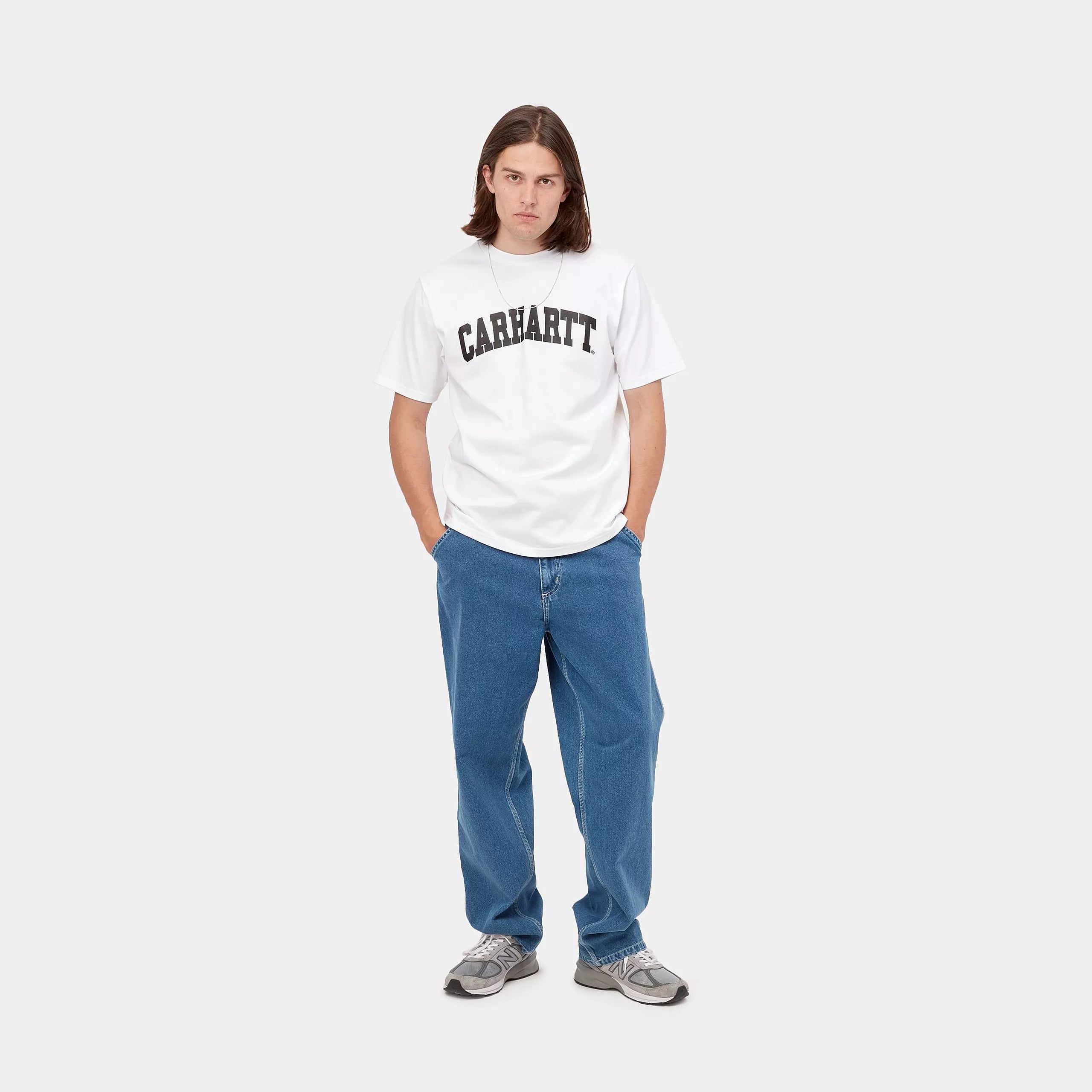 S/S UNIVERSITY T-SHIRT - White / Black