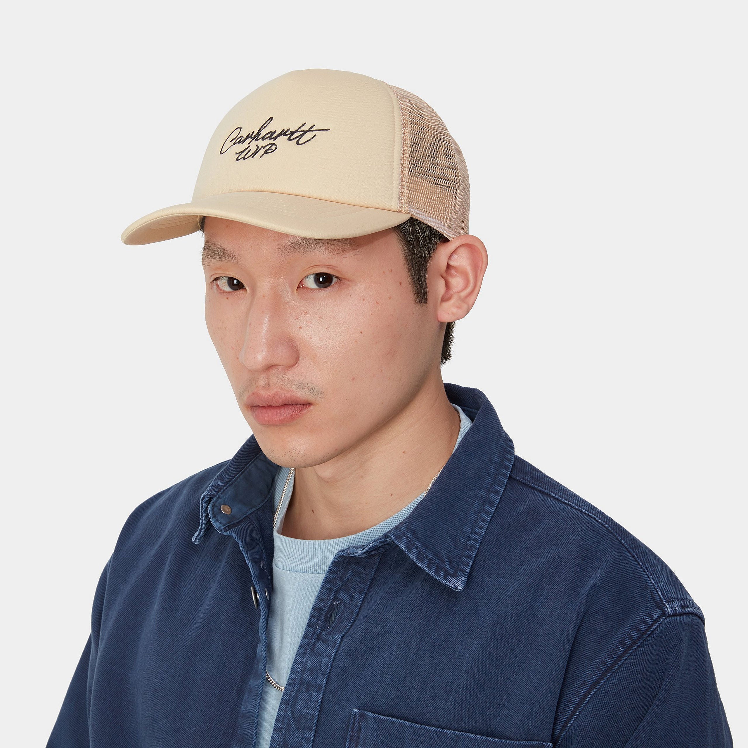 SIGNATURE TRUCKER CAP - Cornsilk / Black