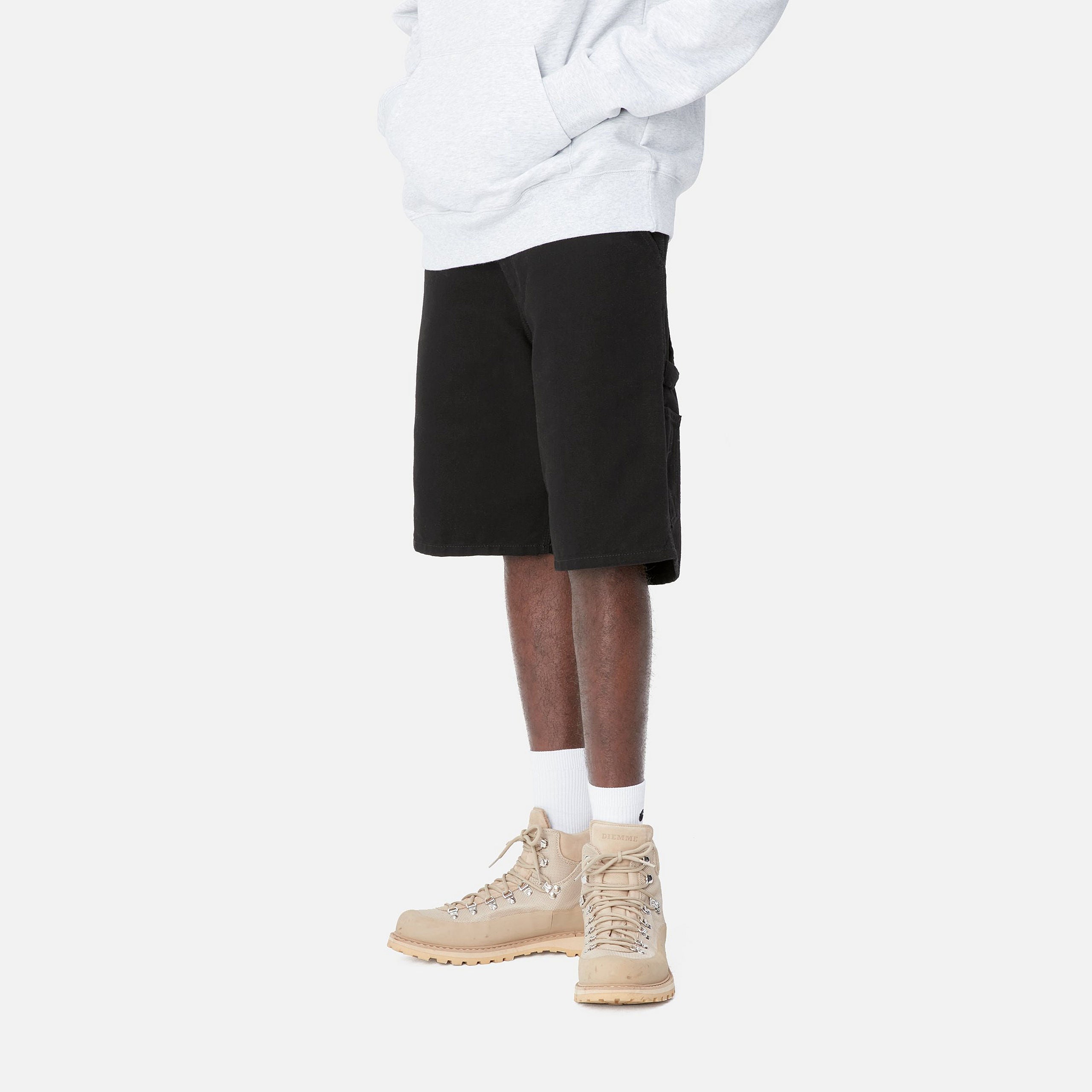 SINGLE KNEE SHORT - Black (rinsed)