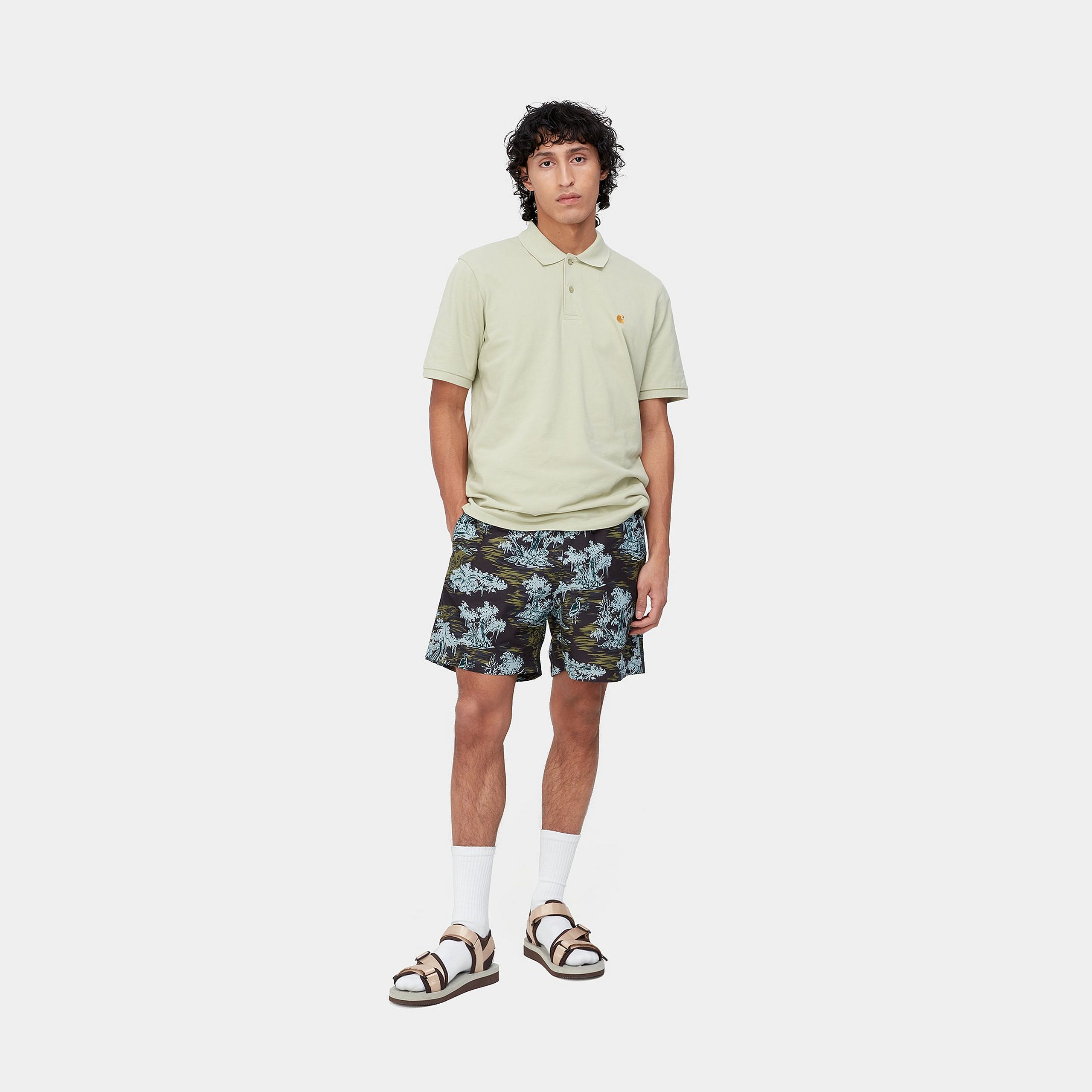 SLATER SWIM TRUNKS - Bayou Print, Midnight Black