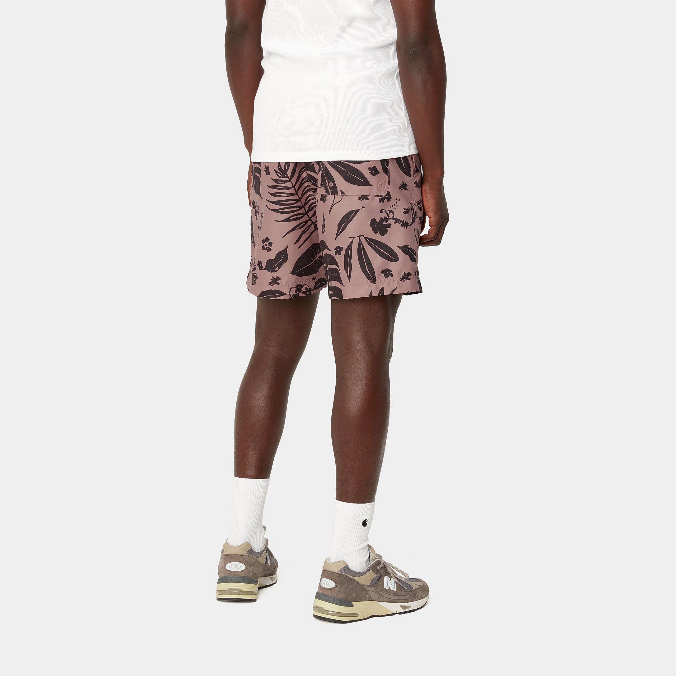 SLATER SWIM TRUNKS - Woodblock Print, Glassy Pink