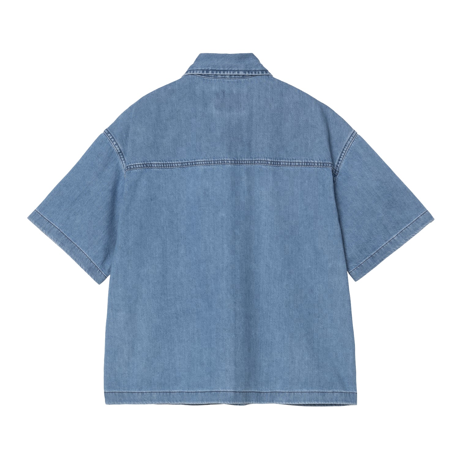 W' S/S LOVILIA SHIRT - Blue (stone washed)