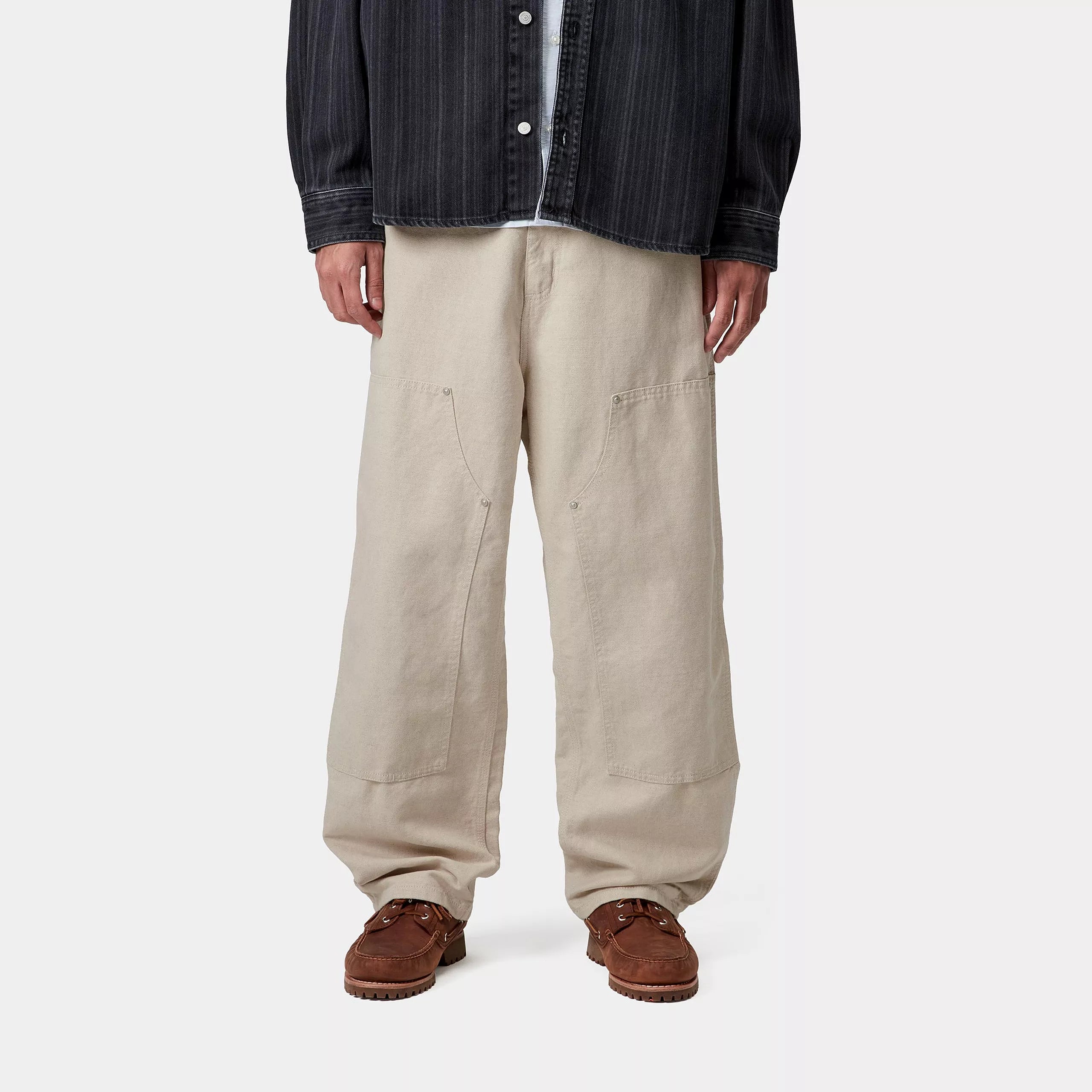 WALTER DOUBLE KNEE PANT - Natural (rinsed)