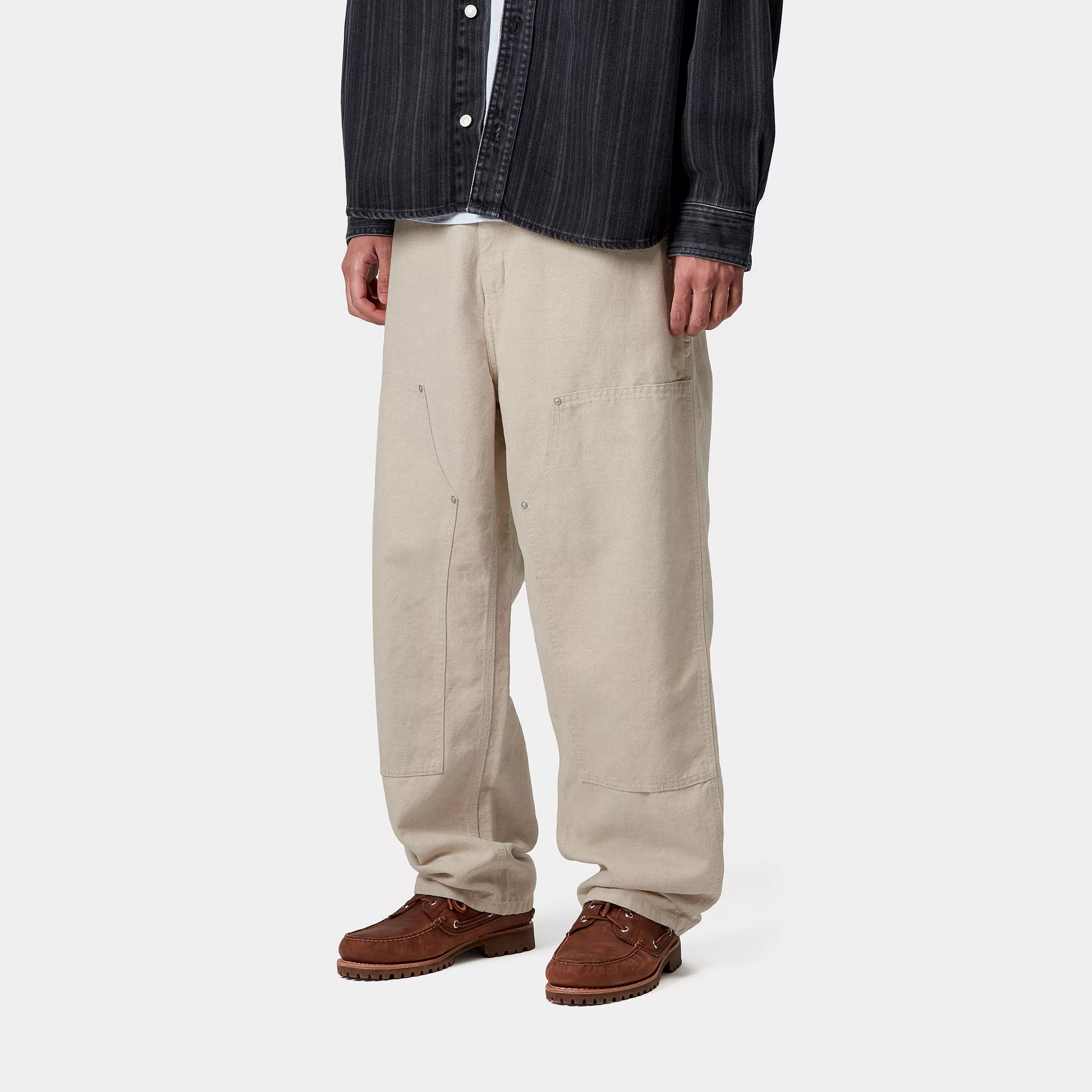WALTER DOUBLE KNEE PANT - Natural (rinsed)