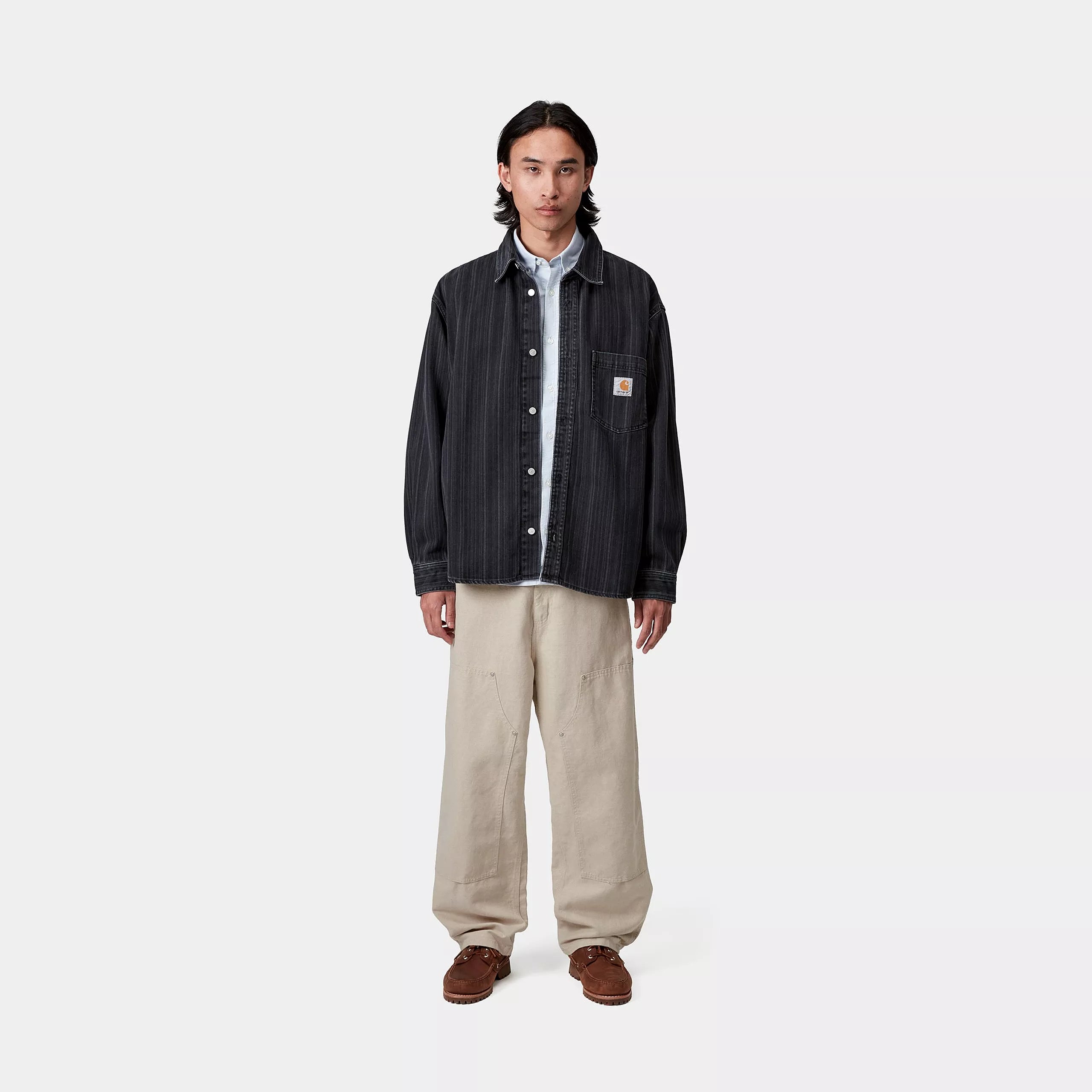 WALTER DOUBLE KNEE PANT - Natural (rinsed)
