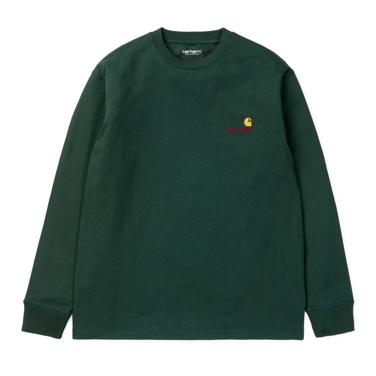 L/S AMERICAN SCRIPT T-SHIRT - Hedge