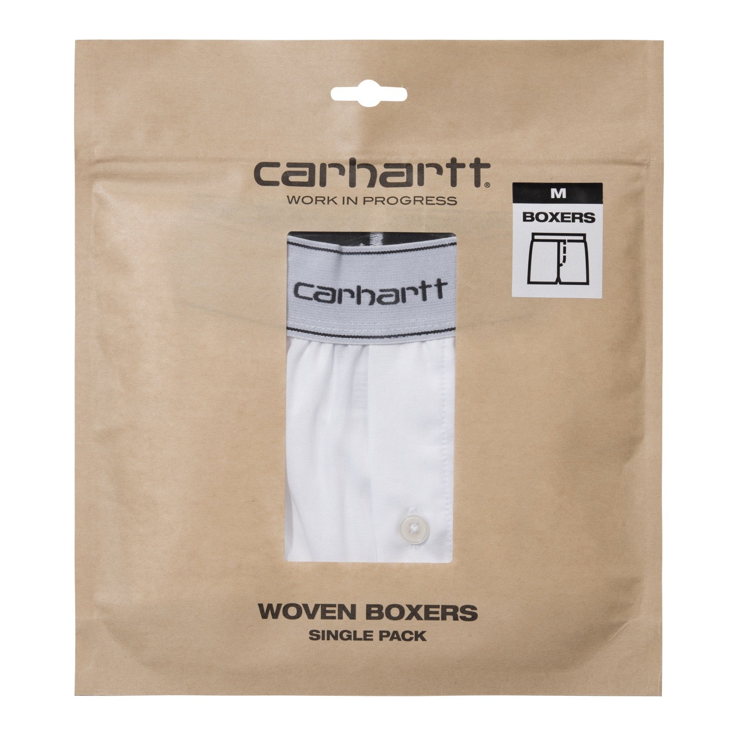 COTTON SCRIPT BOXERS - White