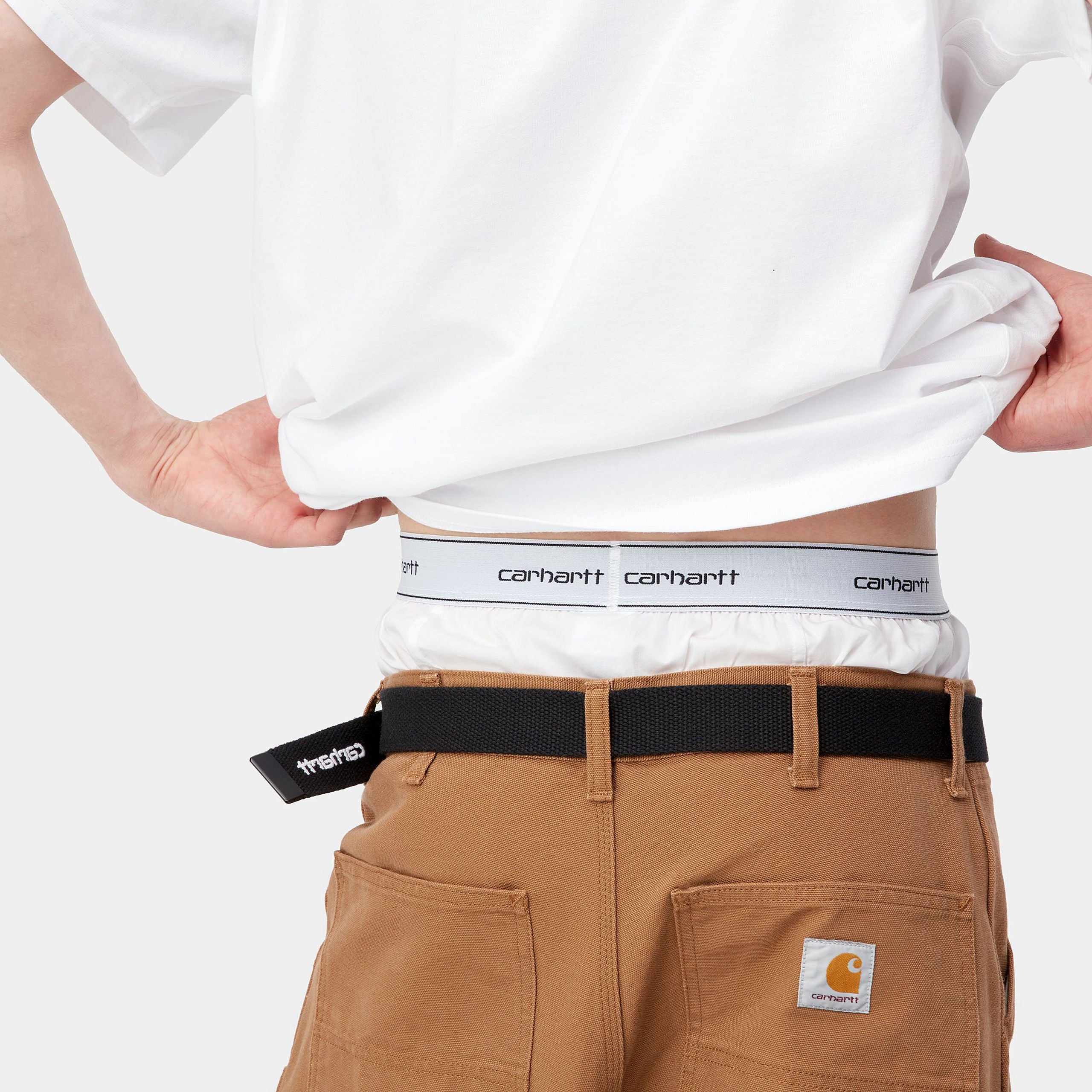 COTTON SCRIPT BOXERS - White