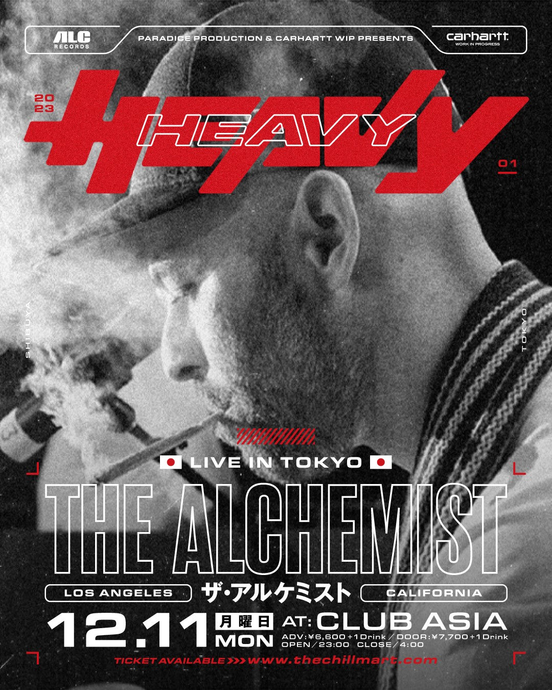 “HEAVY” Vol.01 w/ THE ALCHEMIST Live in Japan [東京12/11]