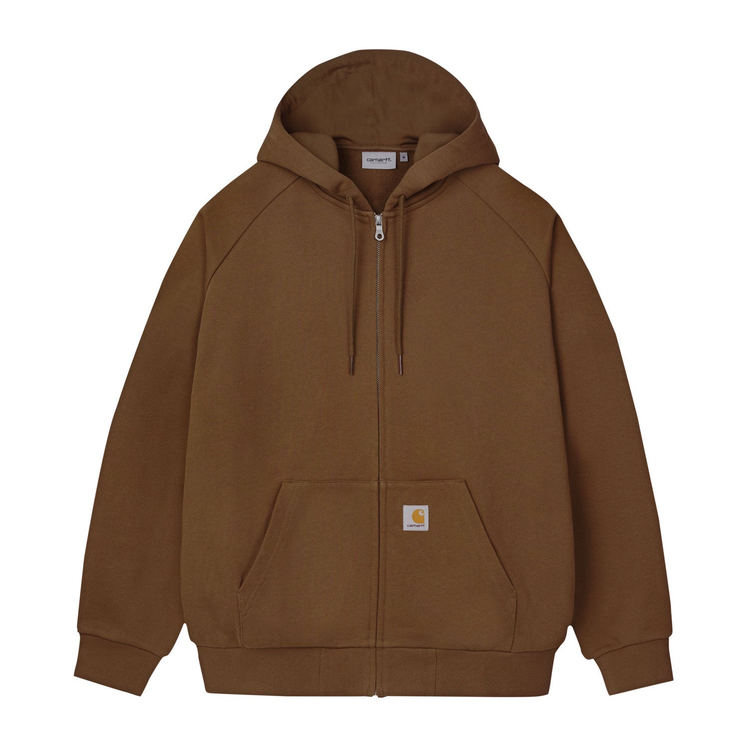 Hooded Square Label Jacket - Bison