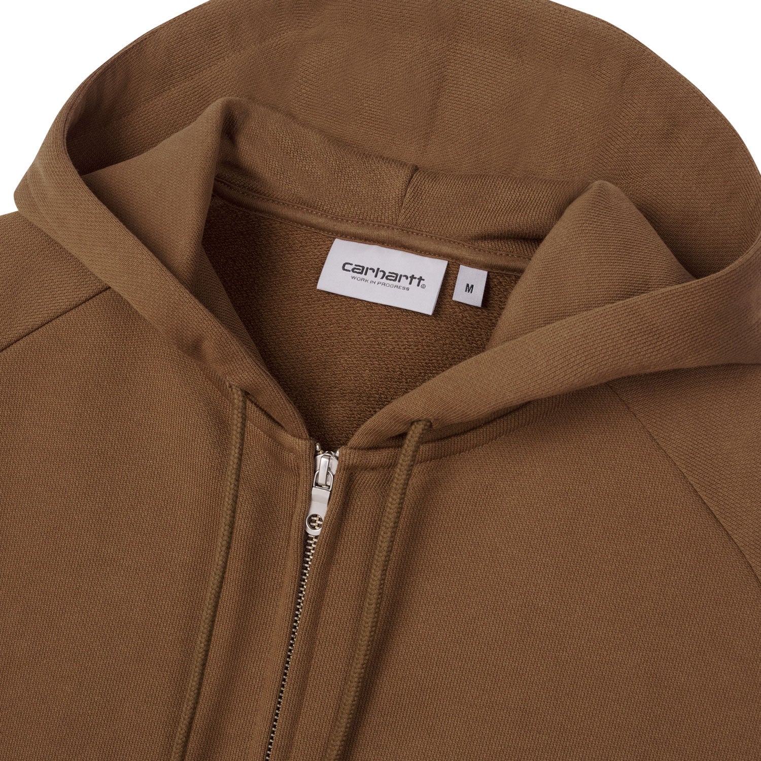 Hooded Square Label Jacket - Bison