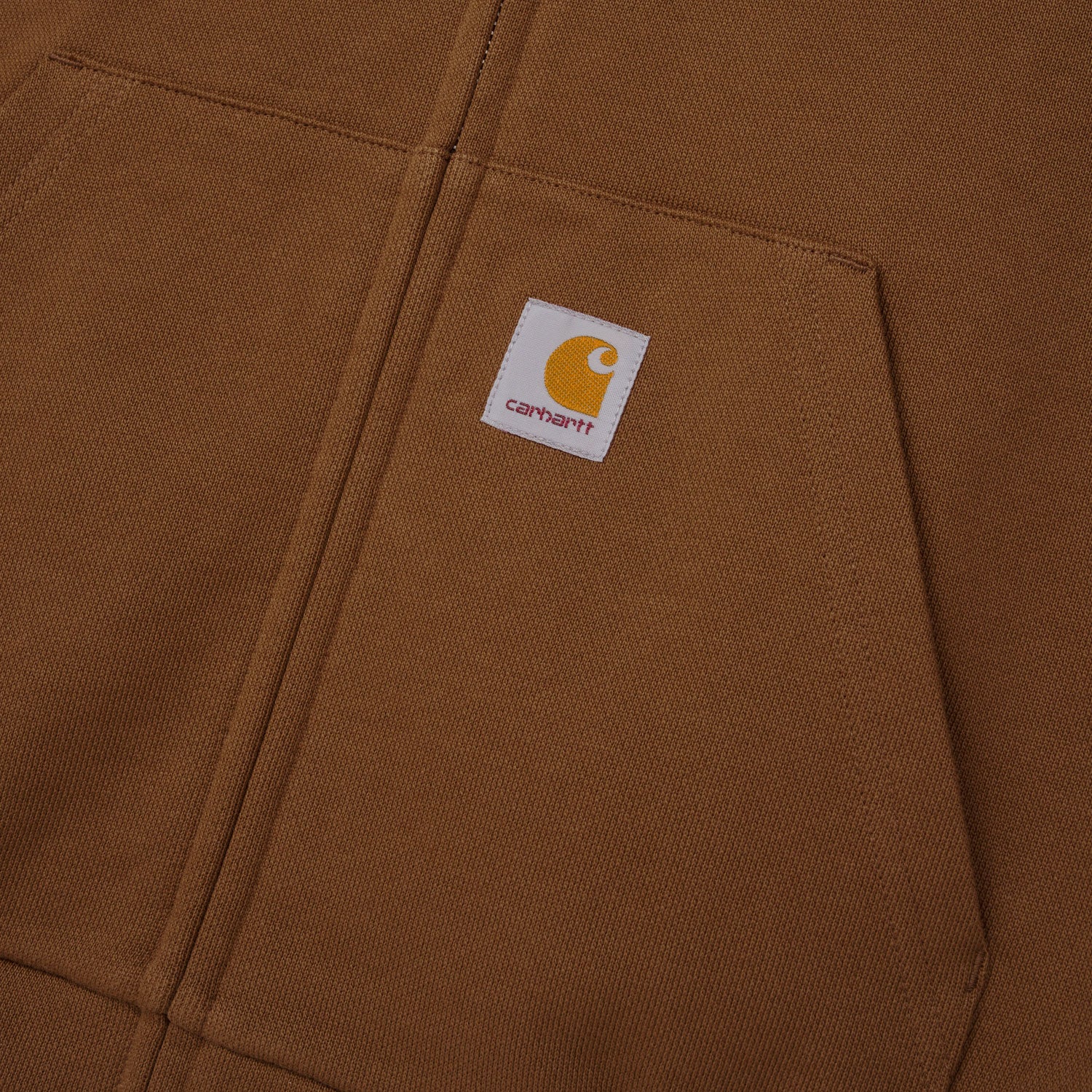 Hooded Square Label Jacket - Bison