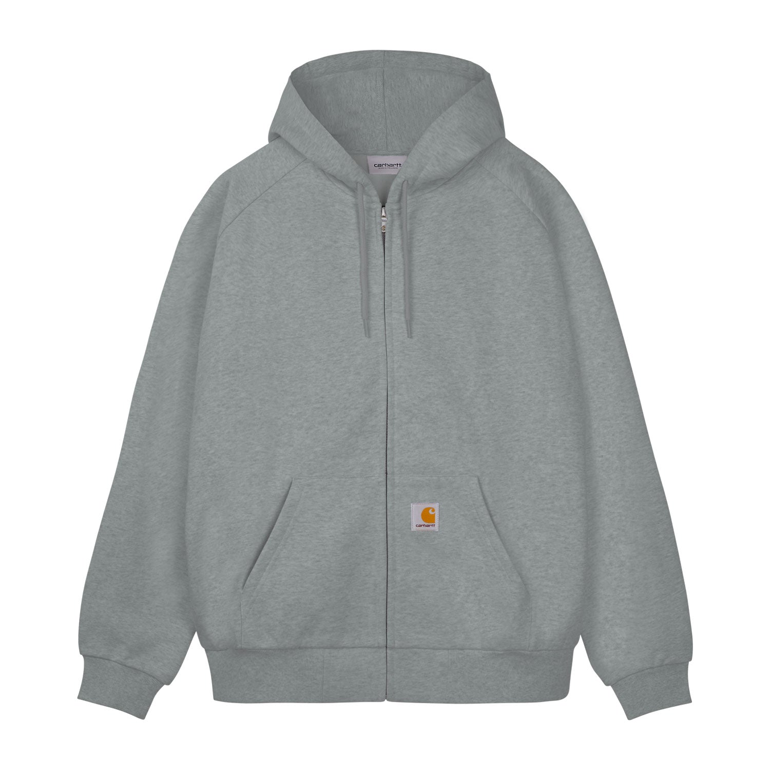 Hooded Square Label Jacket - Grey Heather