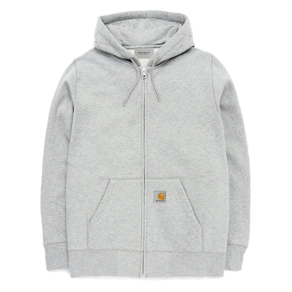 HOODED SQUARE LABEL JACKET - Grey Heather