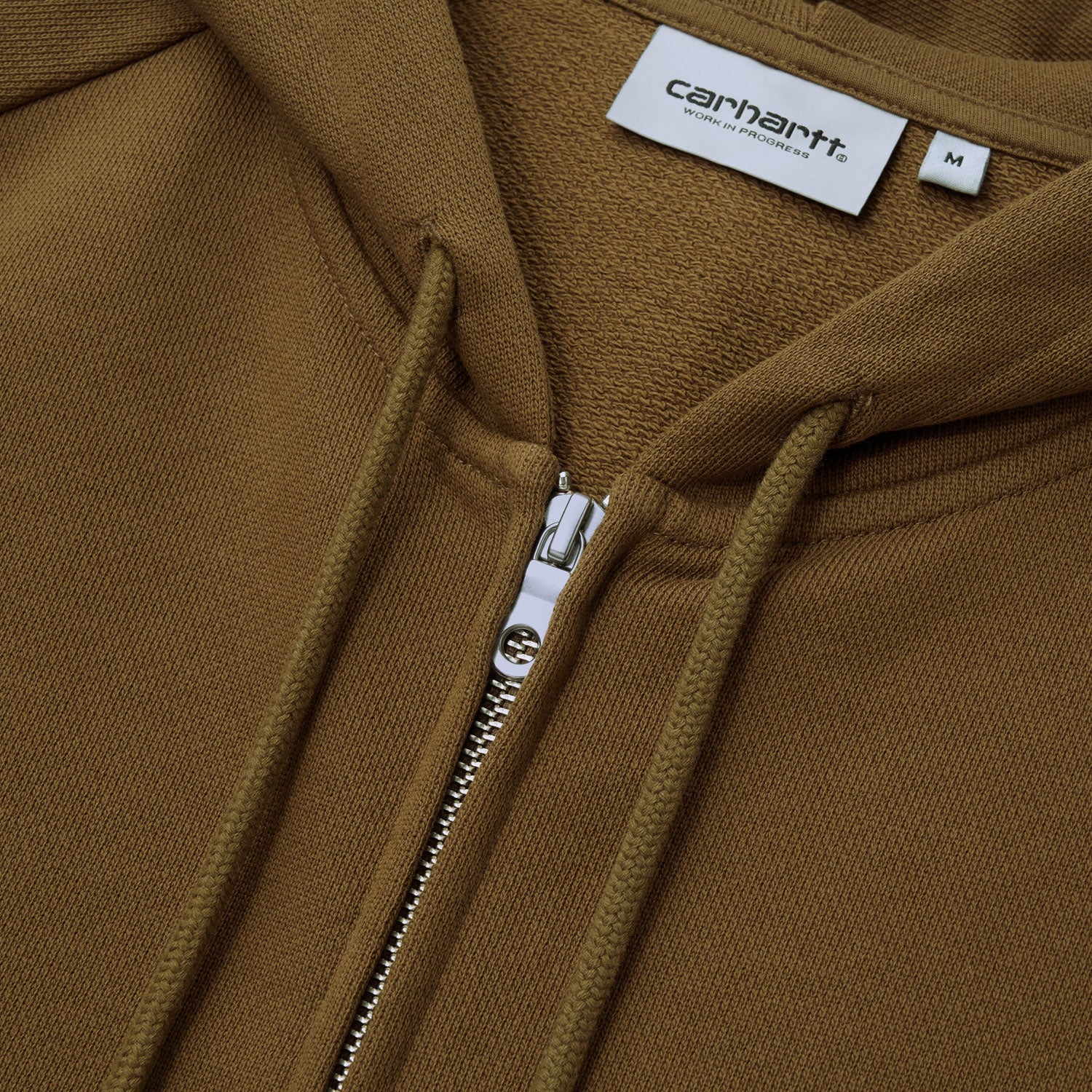 HOODED SQUARE LABEL JACKET - Coffee Liqueúr