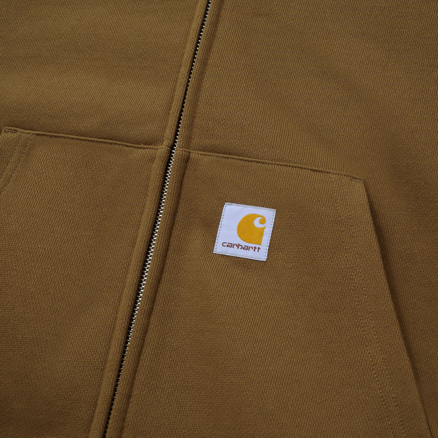 HOODED SQUARE LABEL JACKET - Coffee Liqueúr