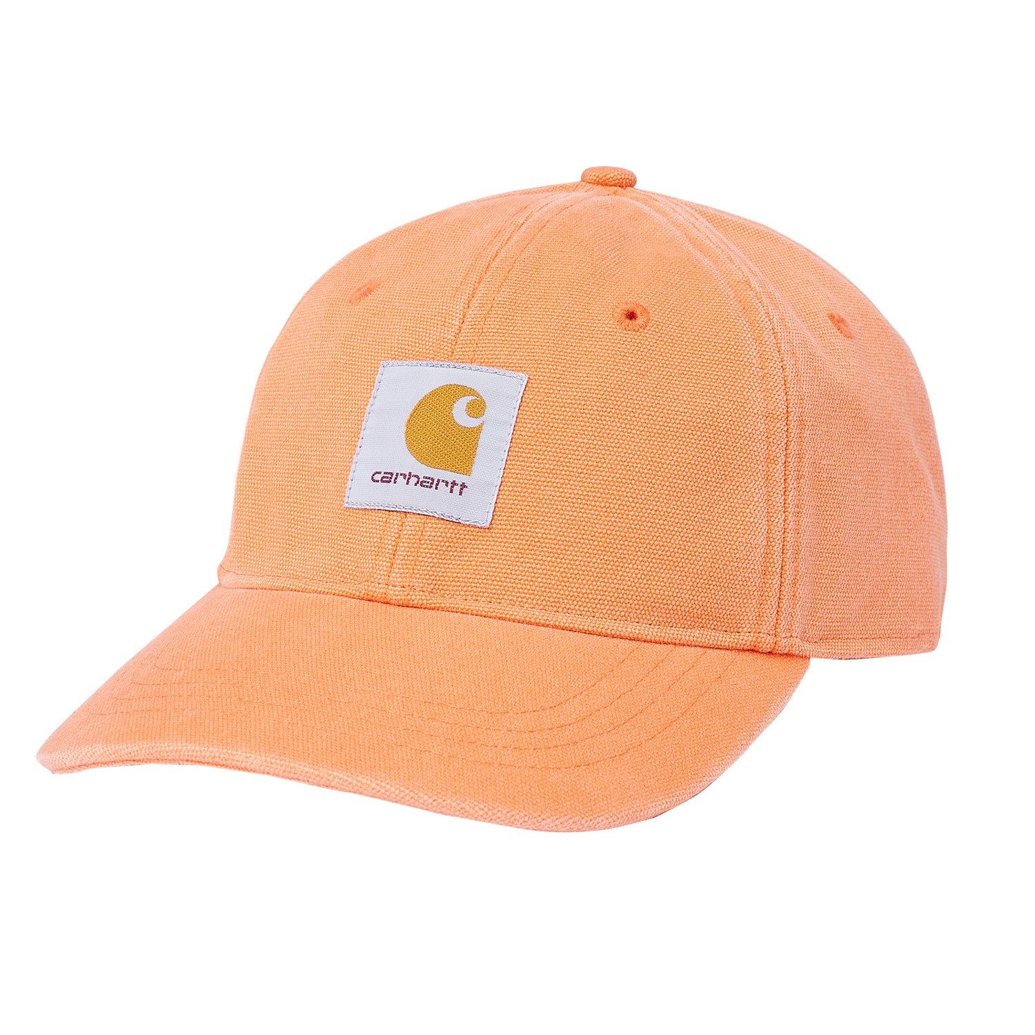 CANVAS 6-PANEL CAP - Dusty Orange / White