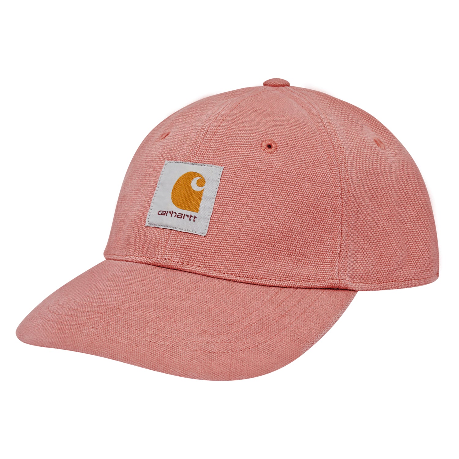 CANVAS 6-PANEL CAP - Ash Pink / White (stone washed)
