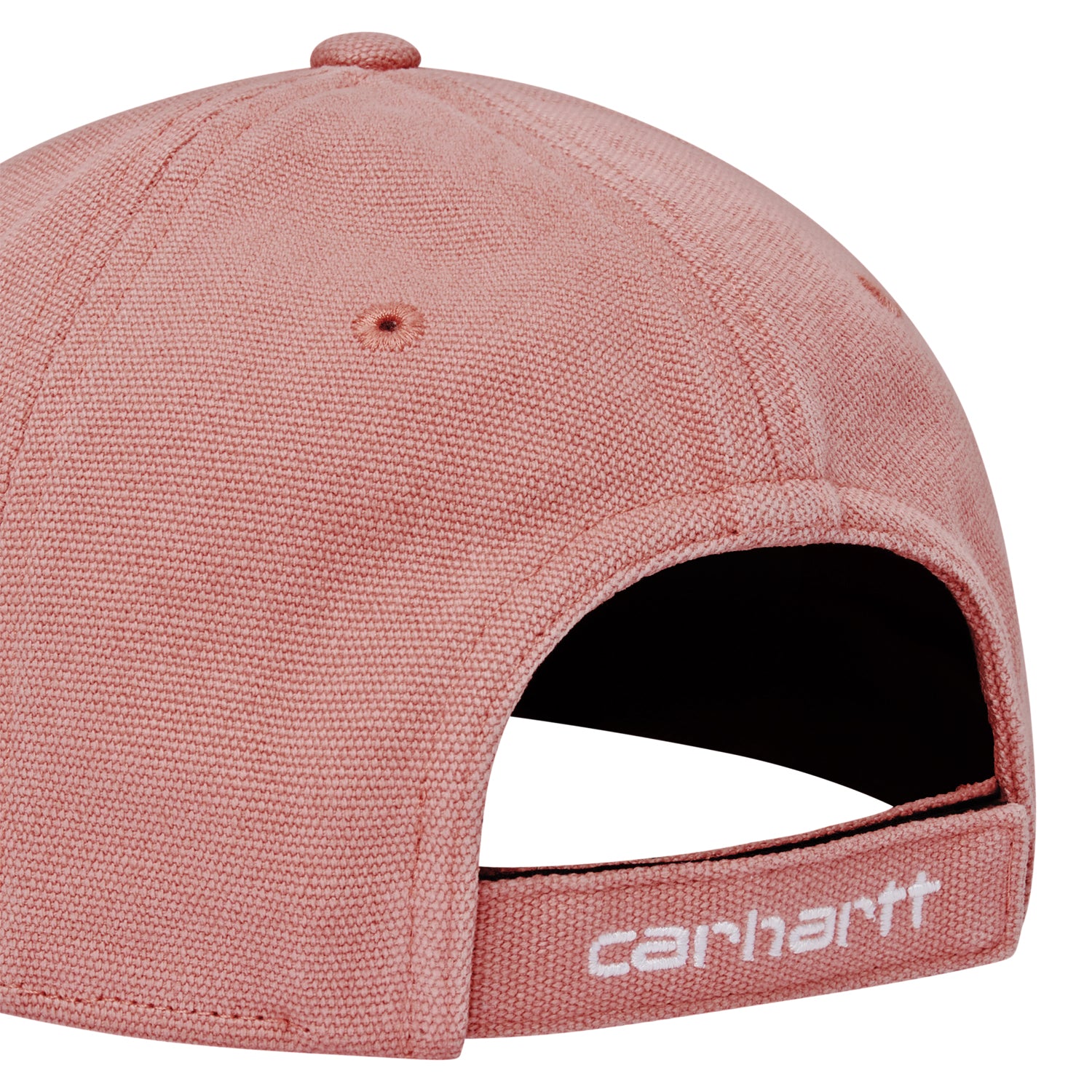 CANVAS 6-PANEL CAP - Ash Pink / White (stone washed)