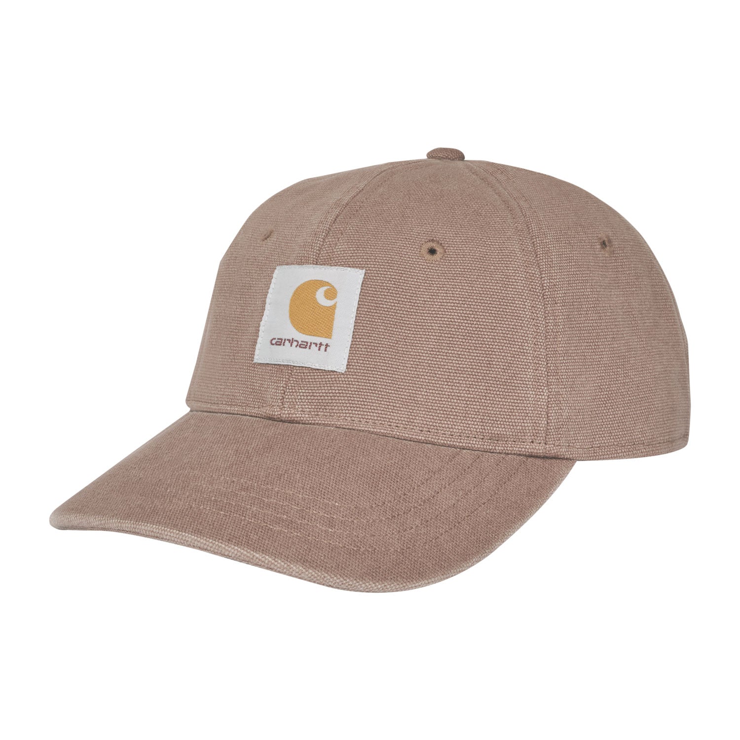 Canvas 6-Panel Cap - Bison / White (stone washed)