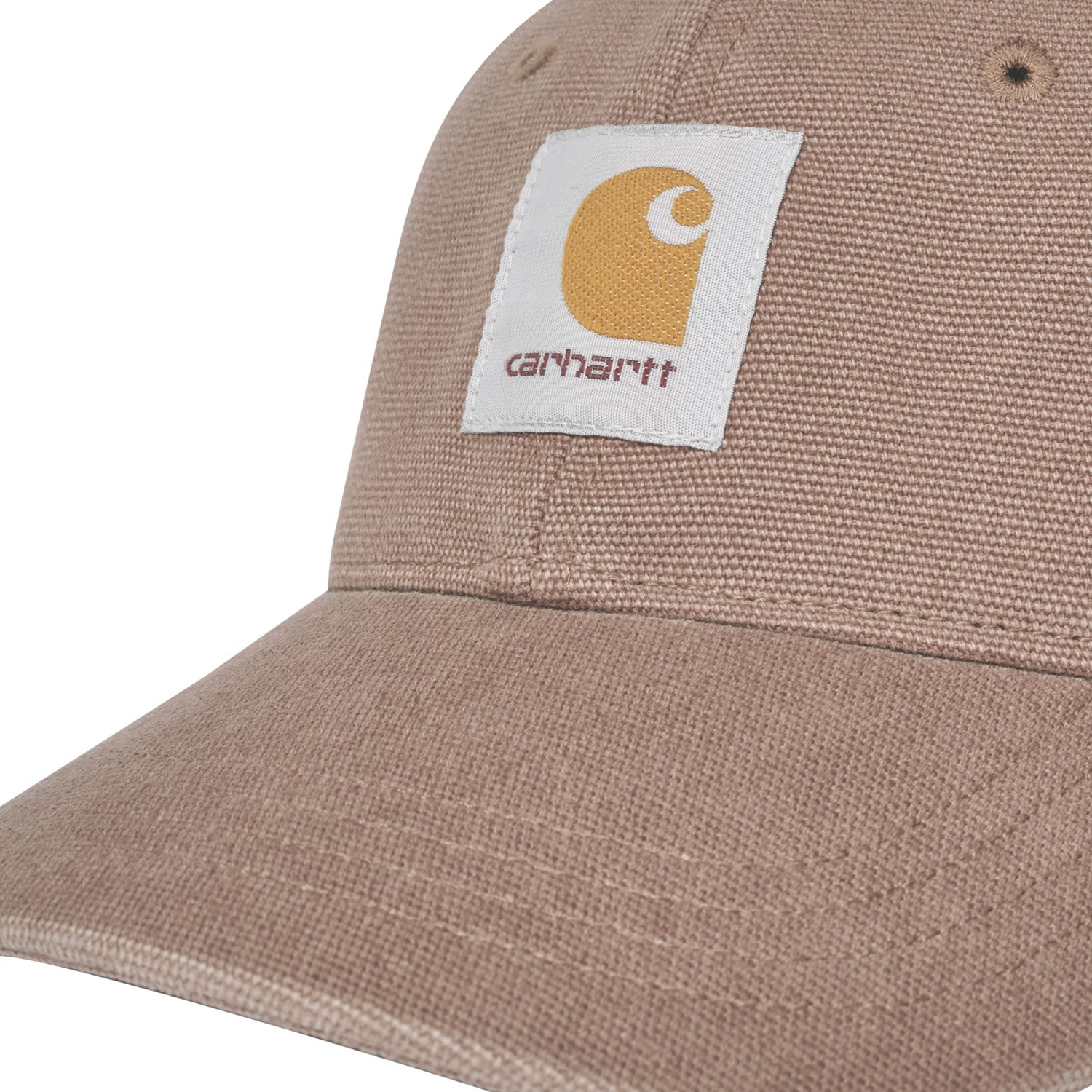 Canvas 6-Panel Cap - Bison / White (stone washed)