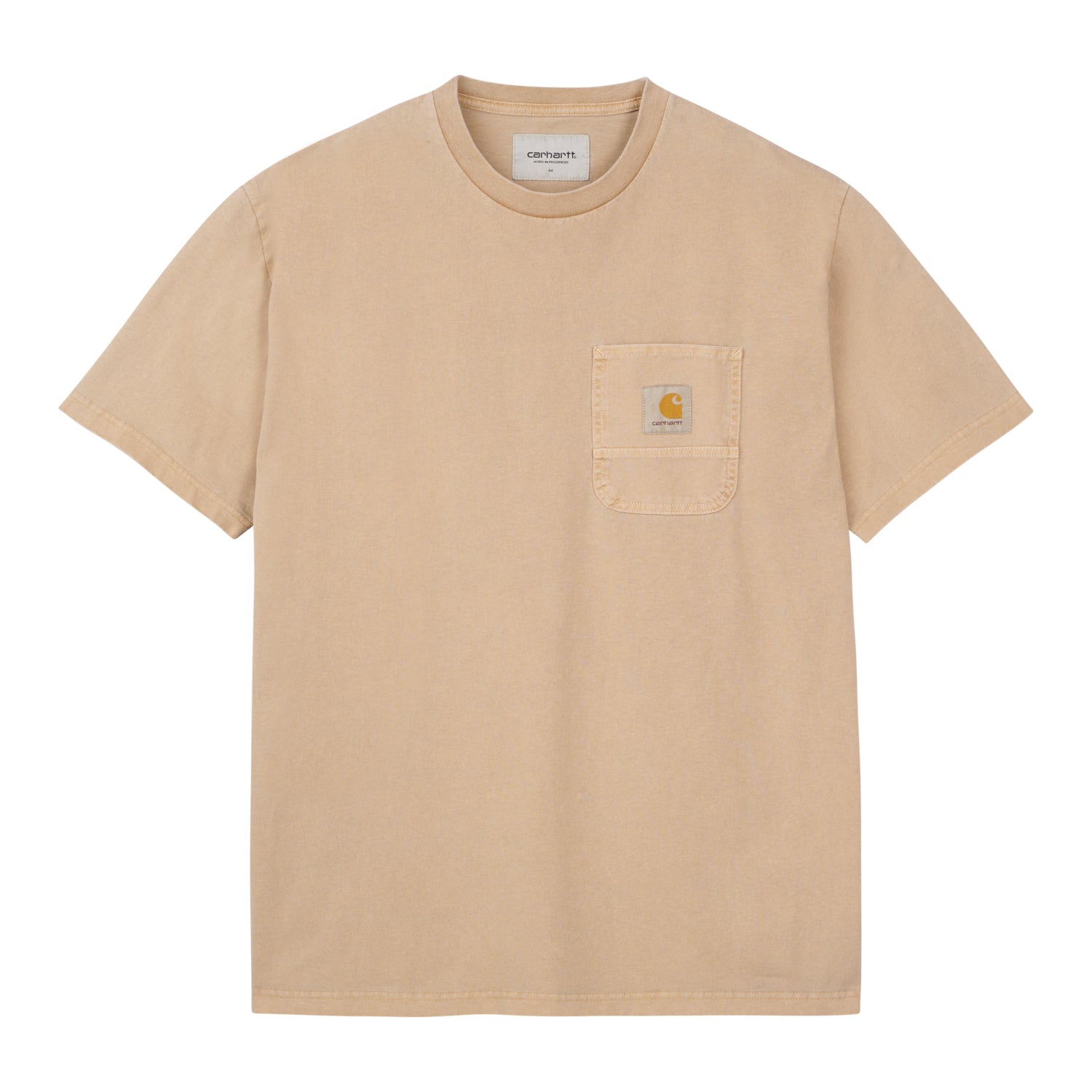 S/S WORK POCKET T-SHIRT - Dusty H Brown / White (pigment garment dyed) 1