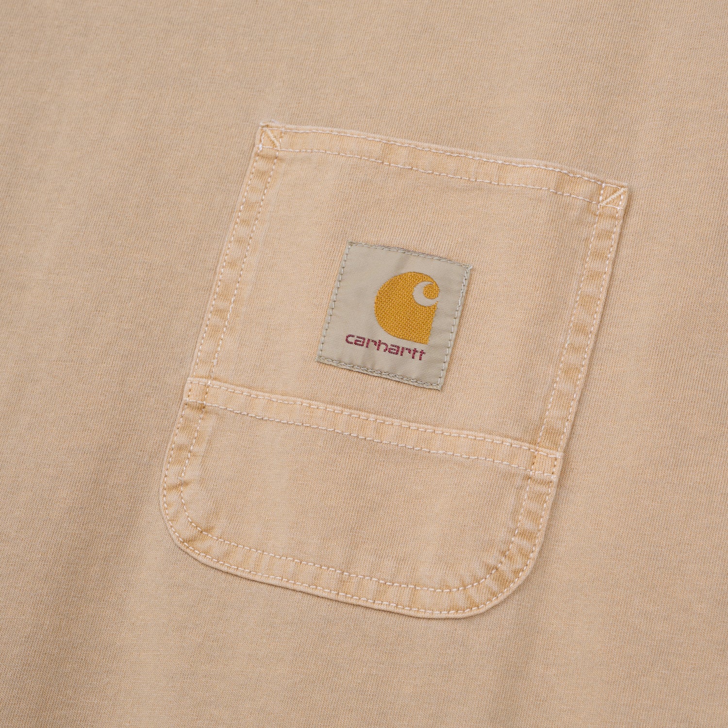 S/S WORK POCKET T-SHIRT - Dusty H Brown / White (pigment garment dyed)