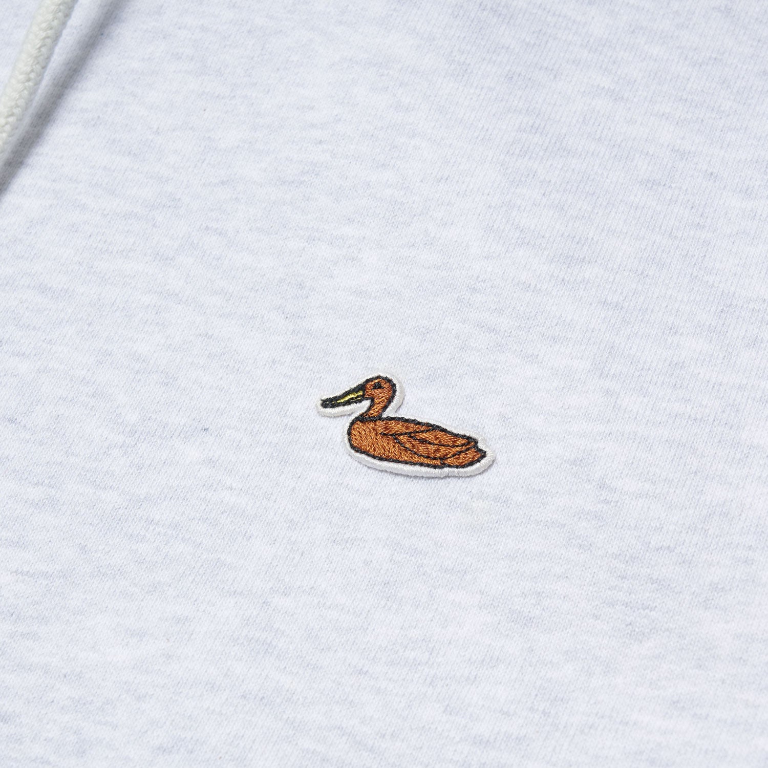 HOODED DUCK PATCH SWEATSHIRT - Ash Heather