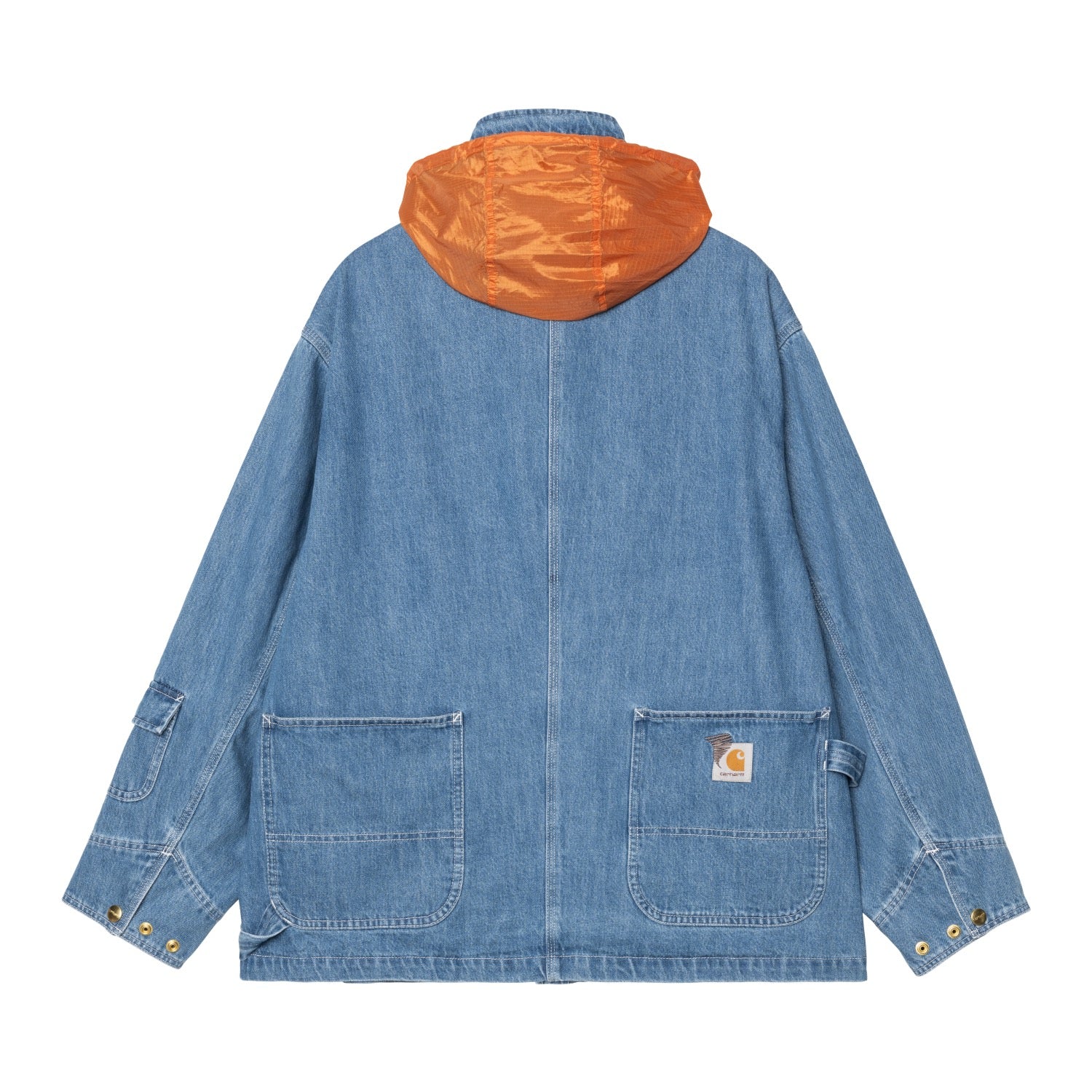 INVINCIBLE DENIM CHORE COAT MAX - Blue (stone washed)