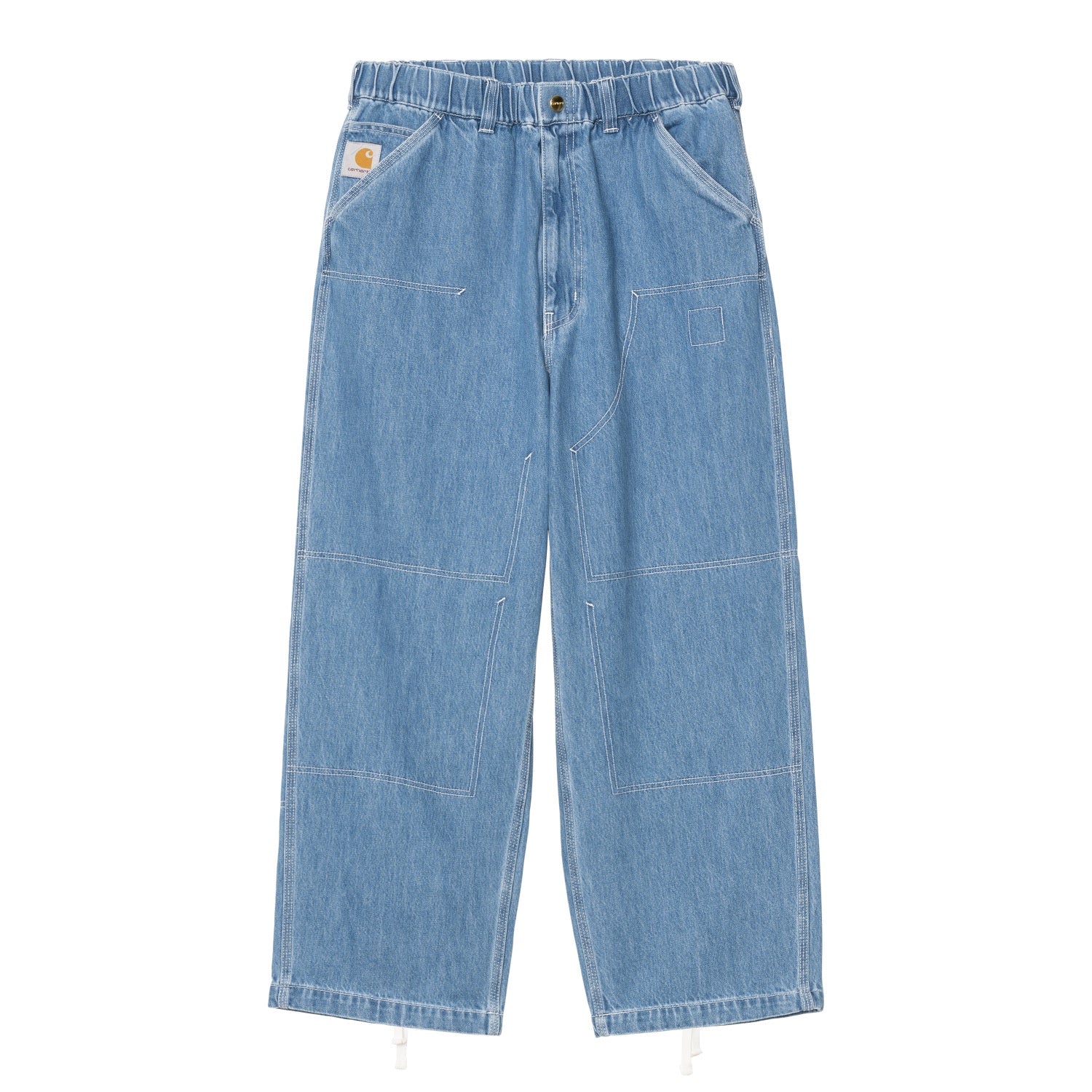 INVINCIBLE REMOVED POCKET DOUBLE KNEE PANT - Blue (stone washed)