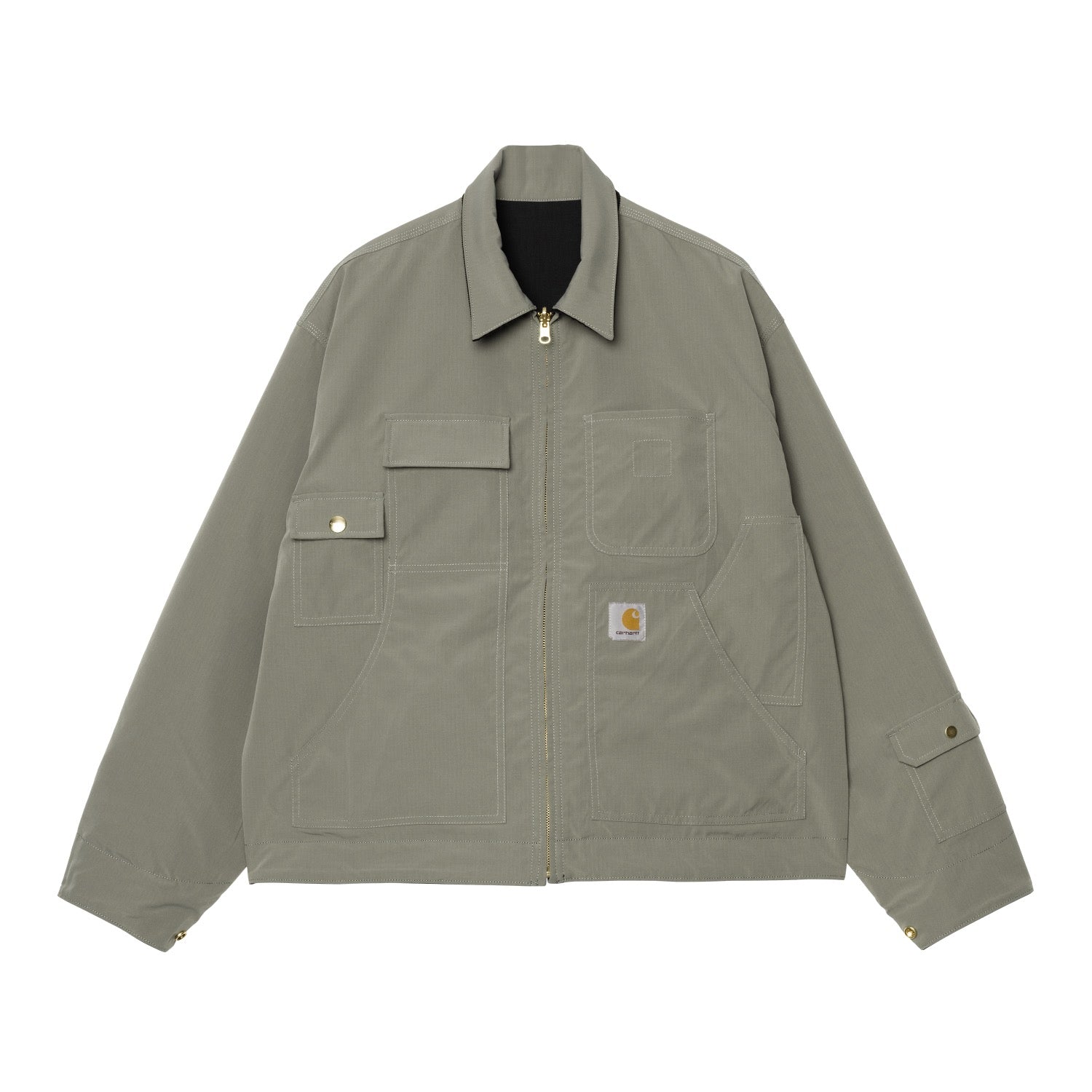 INVINCIBLE REVERSIBLE DETROIT JACKET MAX - Black / Sage