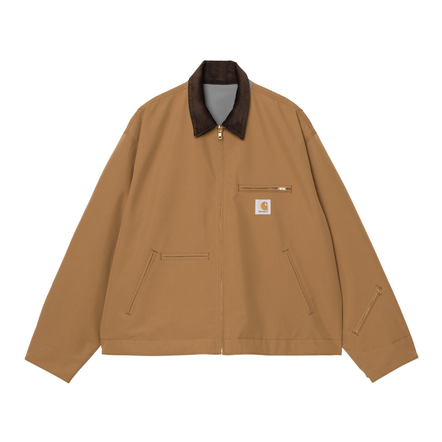 INVINCIBLE REVERSIBLE DETROIT JACKET MAX - Hamilton Brown / Wolf Grey