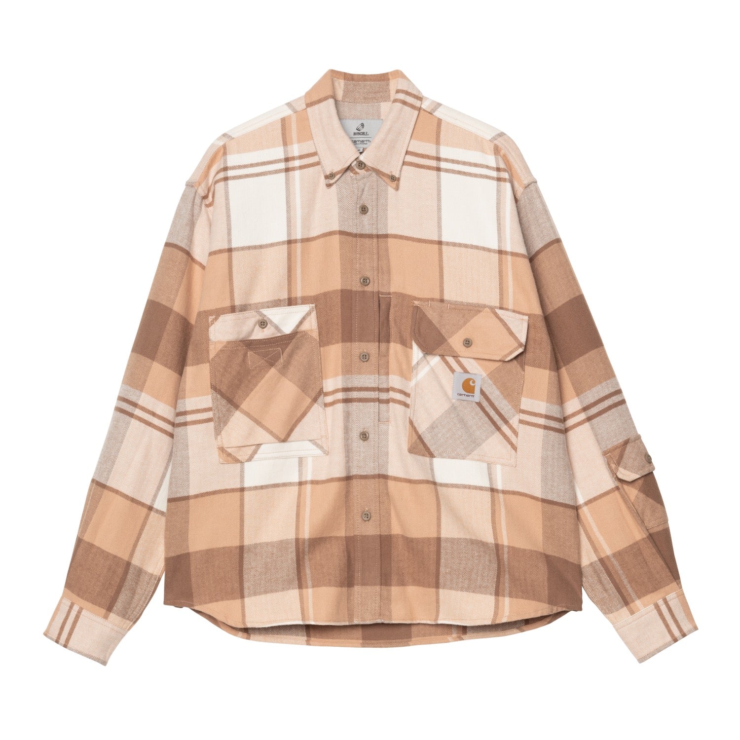 INVINCIBLE L/S WORK SHIRT MAX - Coca Mocha