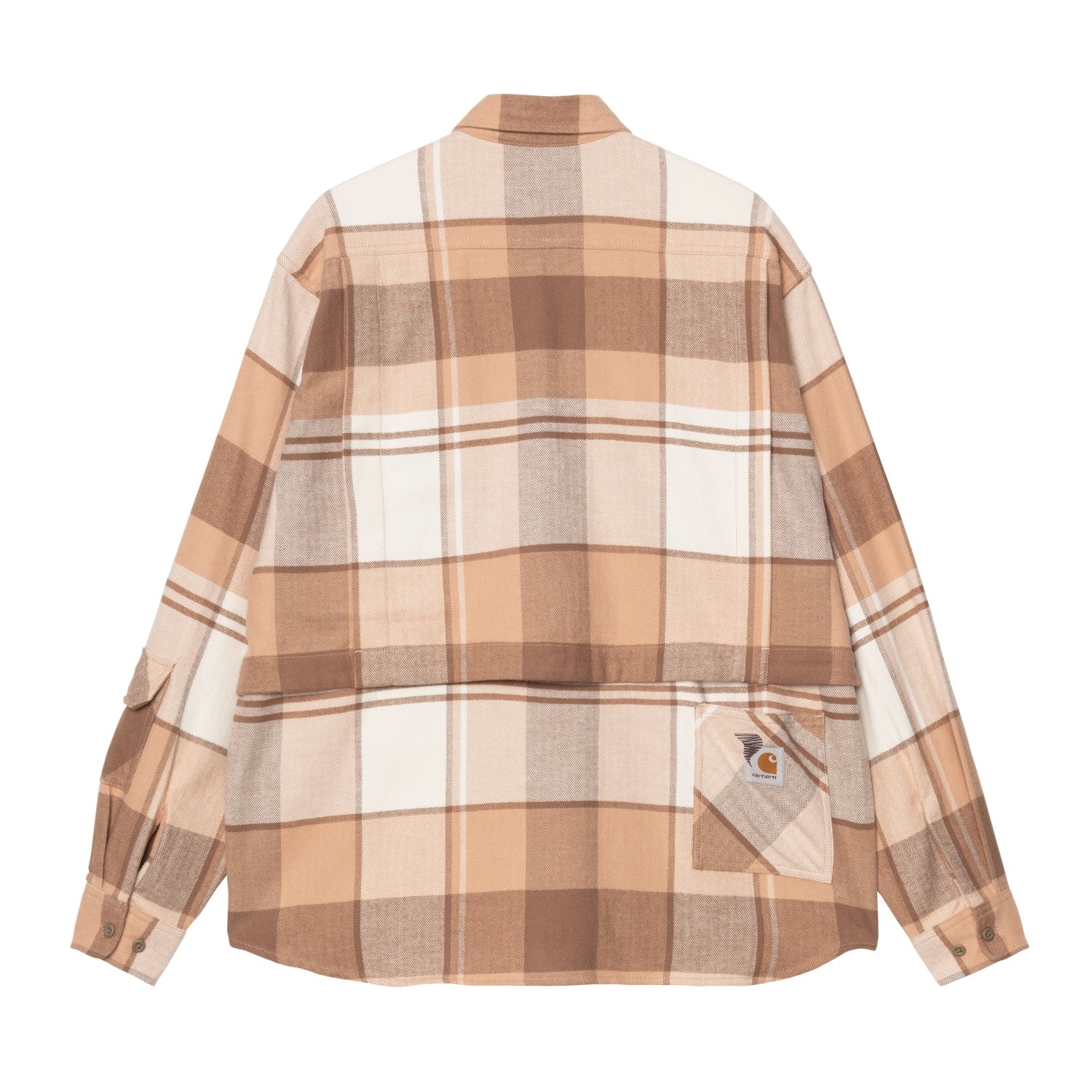 INVINCIBLE L/S WORK SHIRT MAX - Coca Mocha