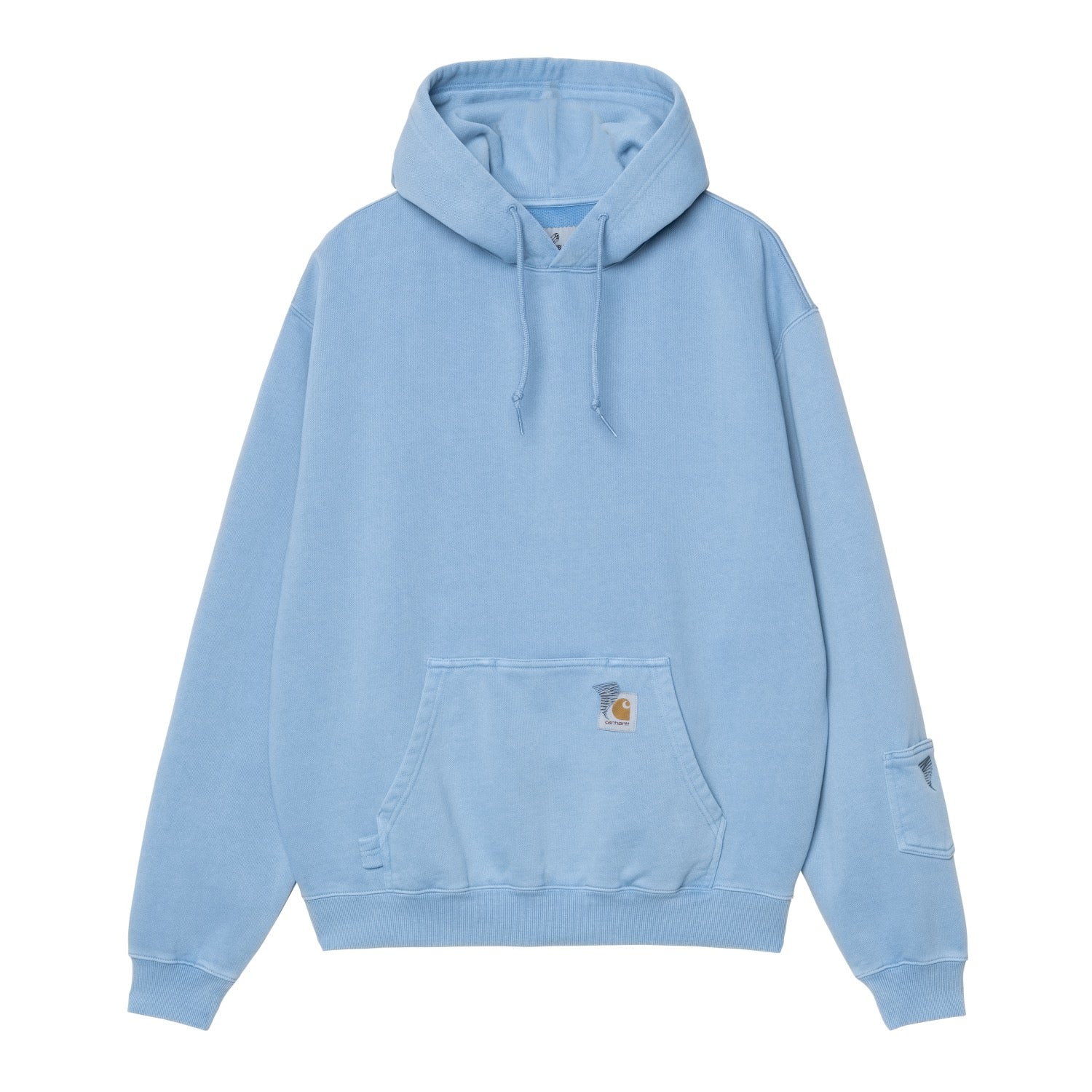 INVINCIBLE HOODED PIGMENT DYED SWEAT - Piscine pigment (garment dyed)