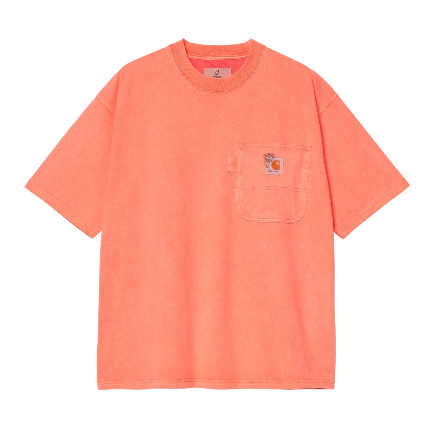 INVINCIBLE S/S PIGMENT DYED T-SHIRT - Shrimp pigment (garment dyed) 1