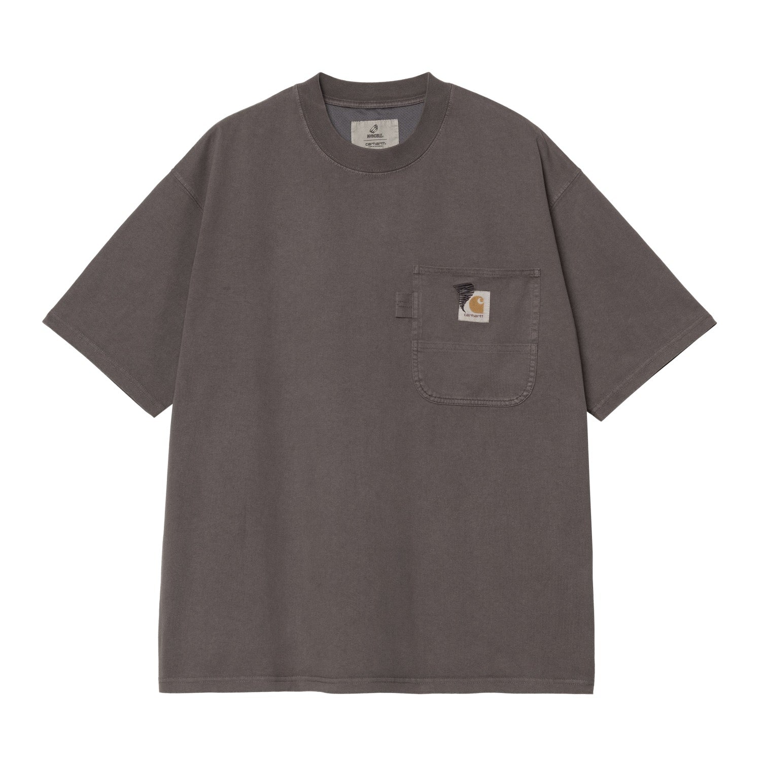 INVINCIBLE S/S PIGMENT DYED T-SHIRT - Soot pigment (garment dyed)