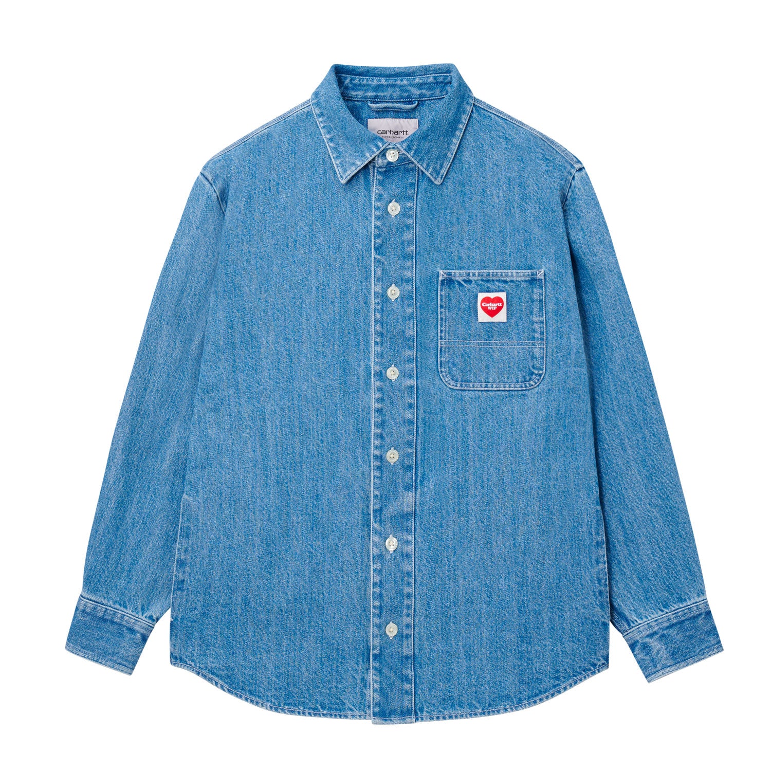 L/S NASH SHIRT - Blue (stone washed)