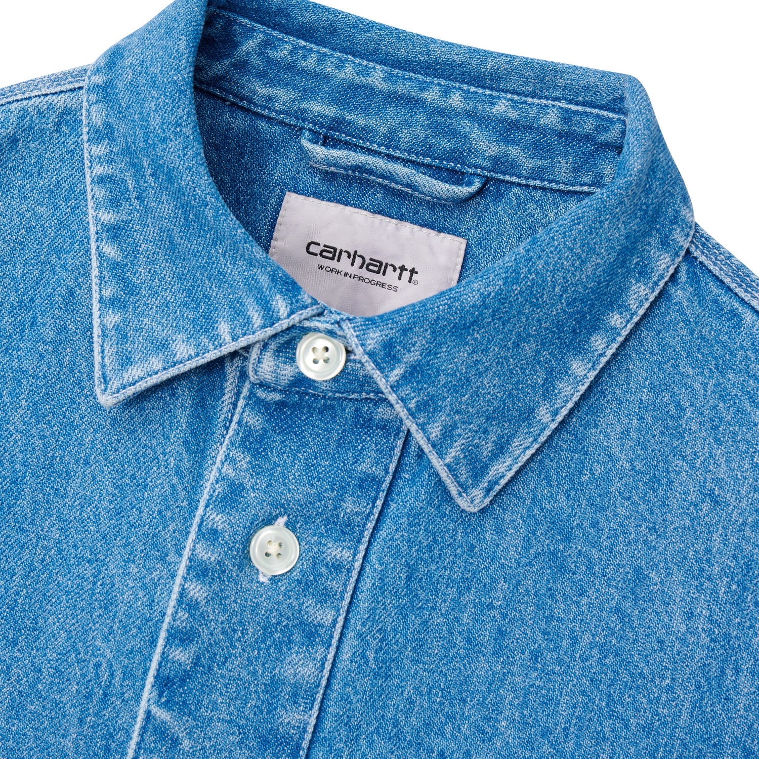 L/S NASH SHIRT  - Blue (stone washed)