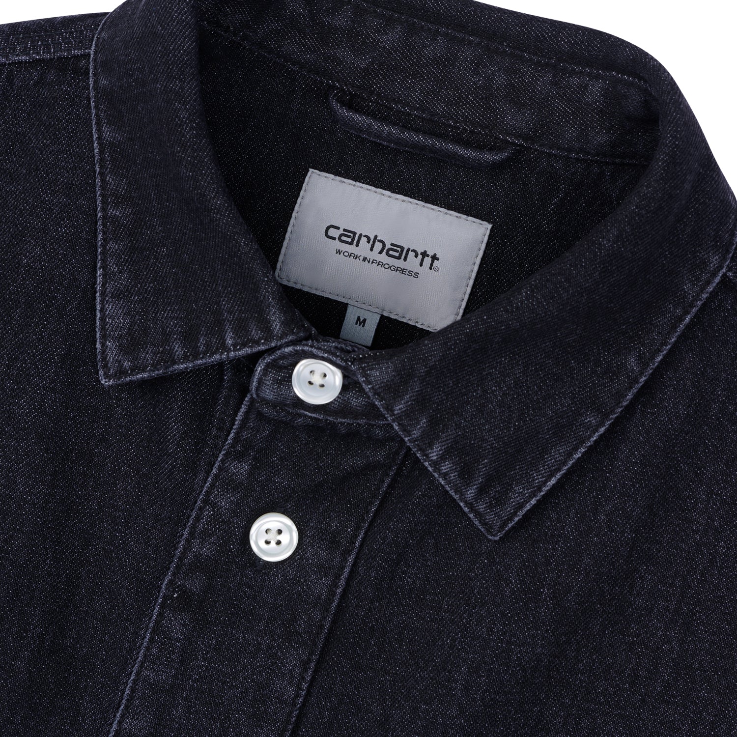 L/S NASH SHIRT  - Black (enzyme bleach washed)