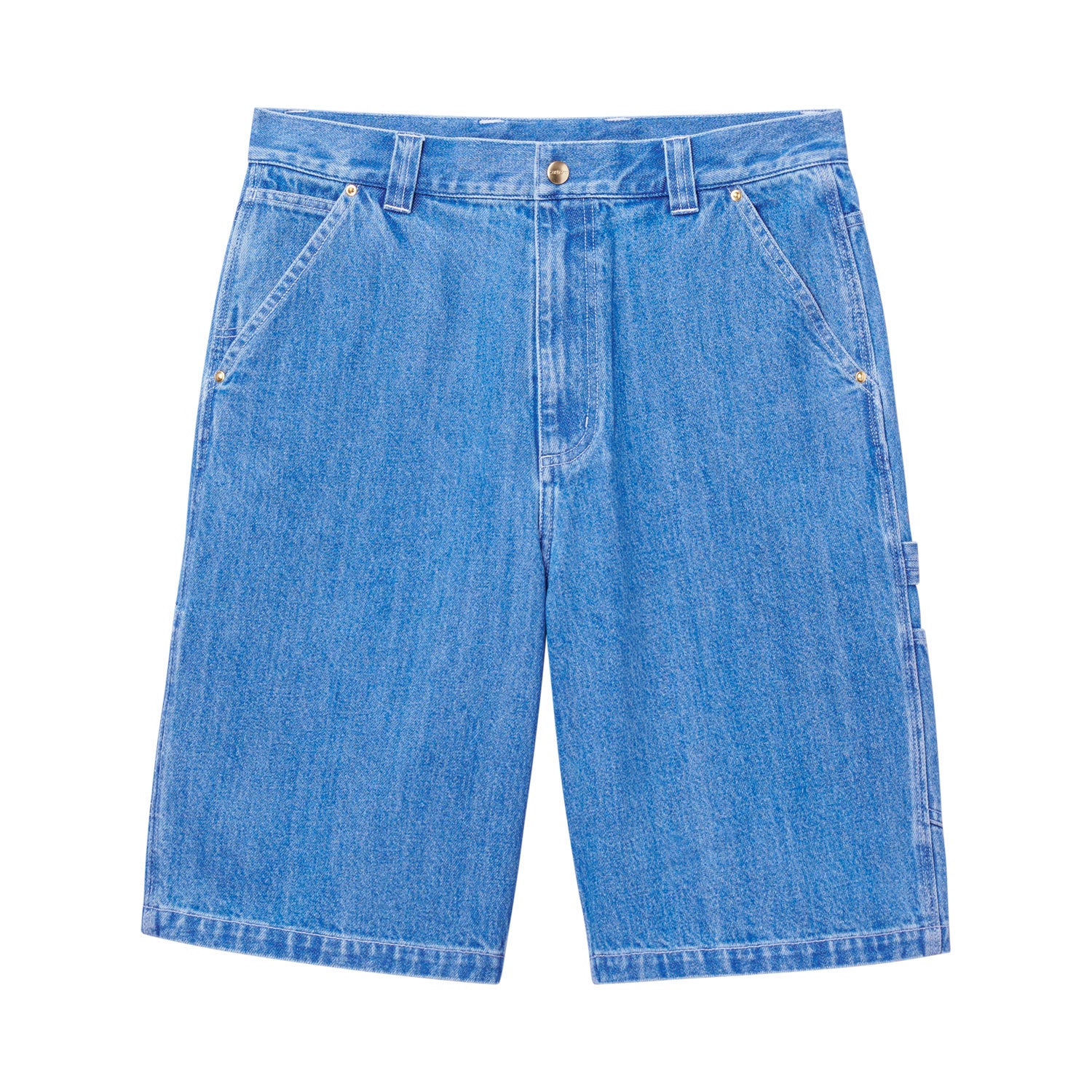 NASH SINGLE KNEE LONG SHORT - Blue (stone washed)