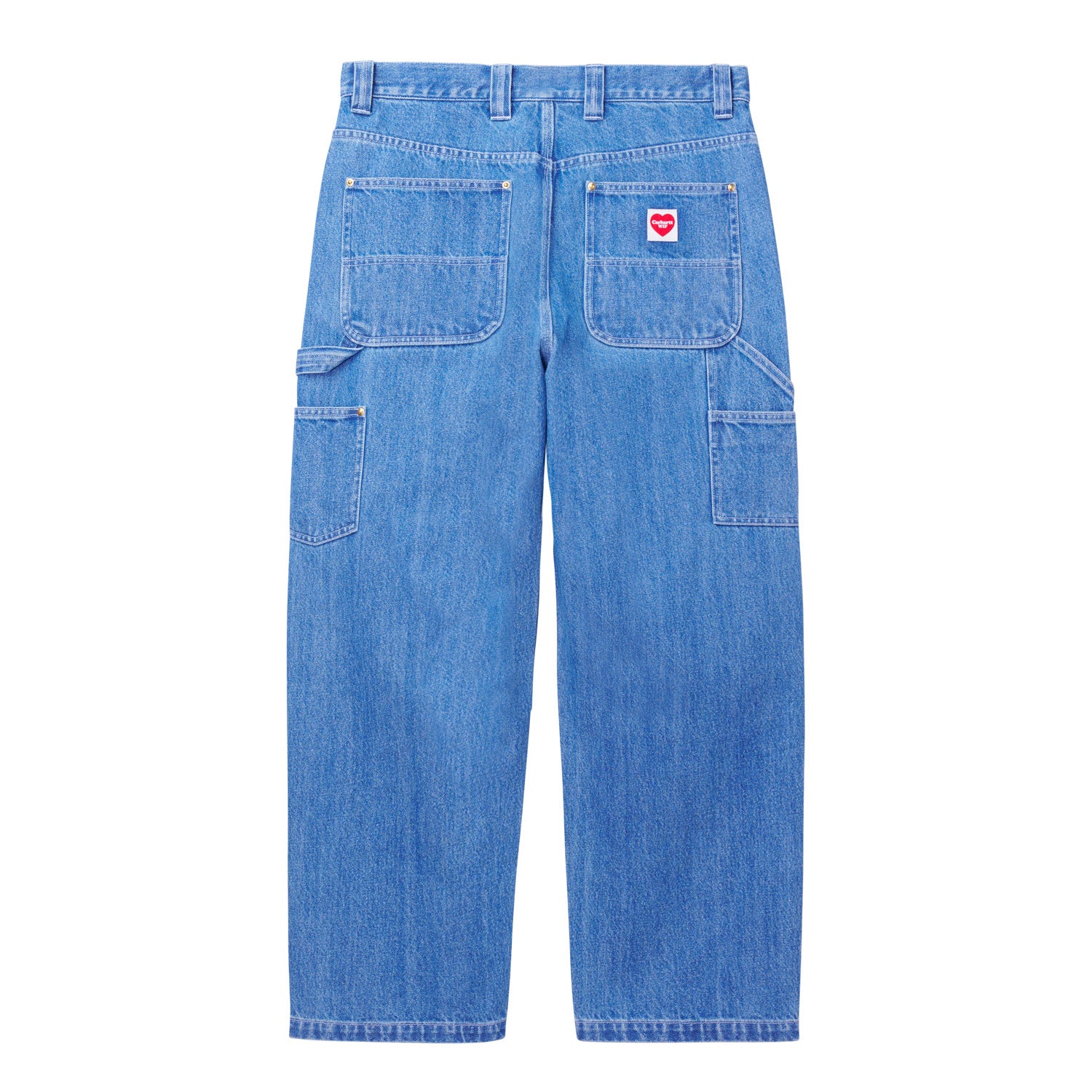 NASH DOUBLE KNEE PANT - Blue (stone washed)