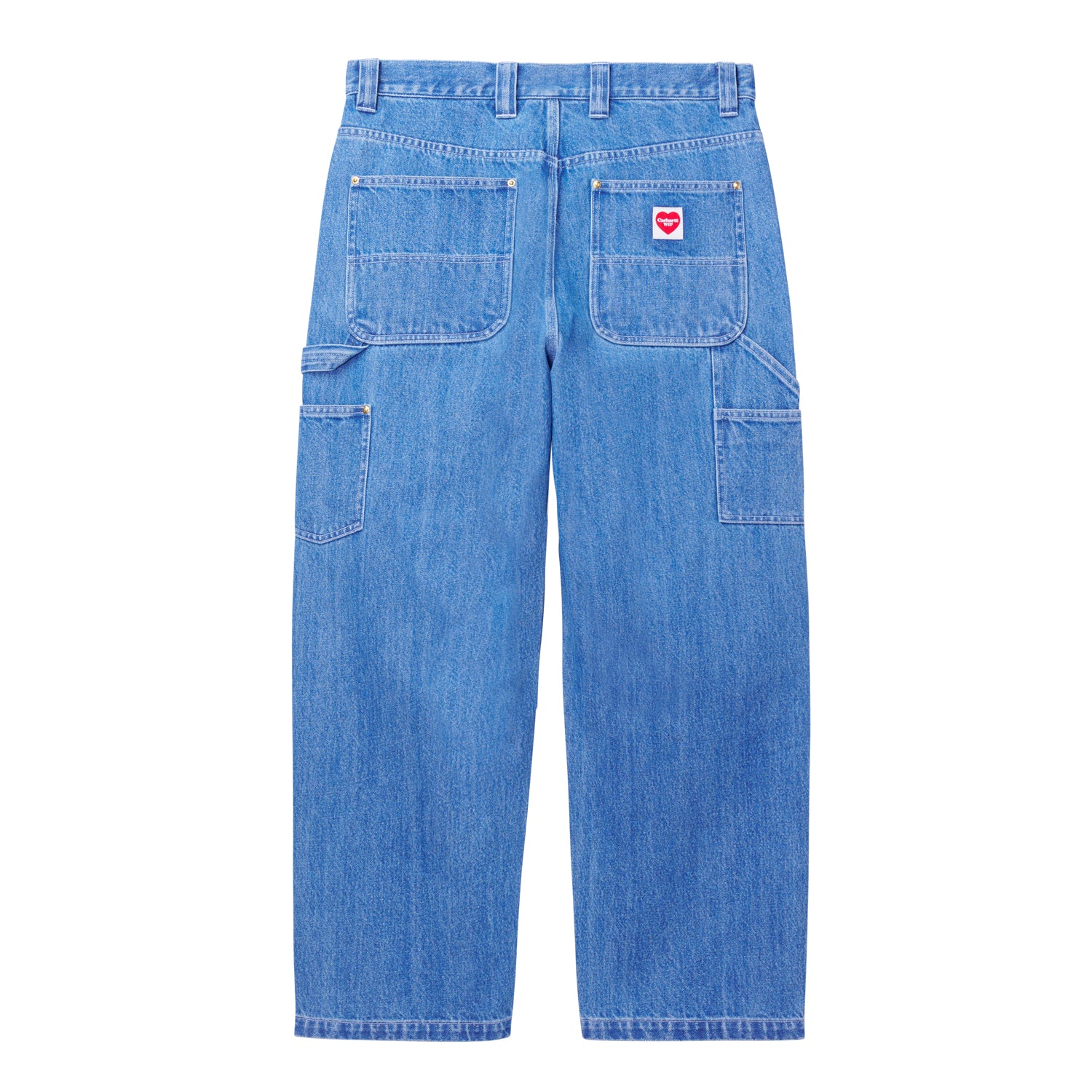 NASH DOUBLE KNEEPANT  - Blue (stone washed)