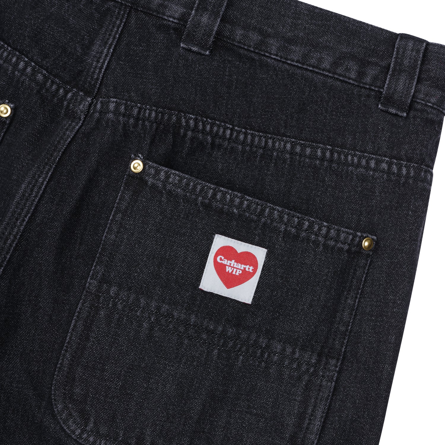 NASH DOUBLE KNEEPANT  - Black (enzyme bleach washed)